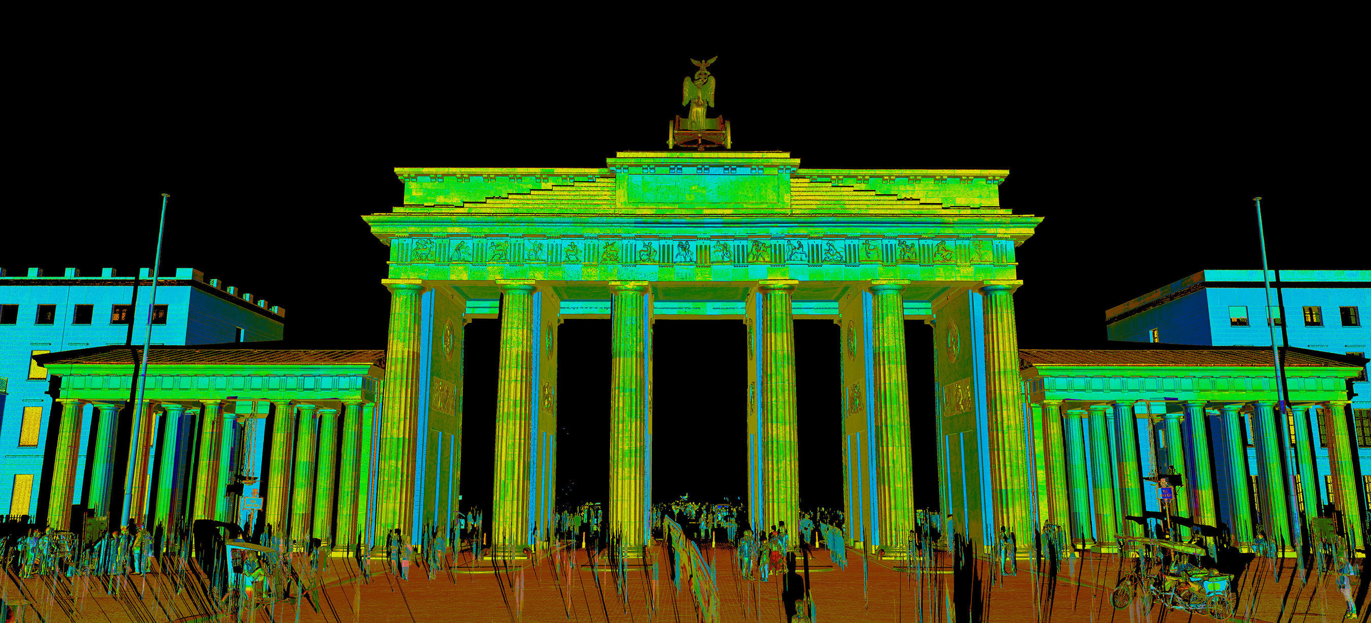 Brandenburg Gate 3d Mapped With Lasers To Mark The 25th Anniversary Of German Reunification