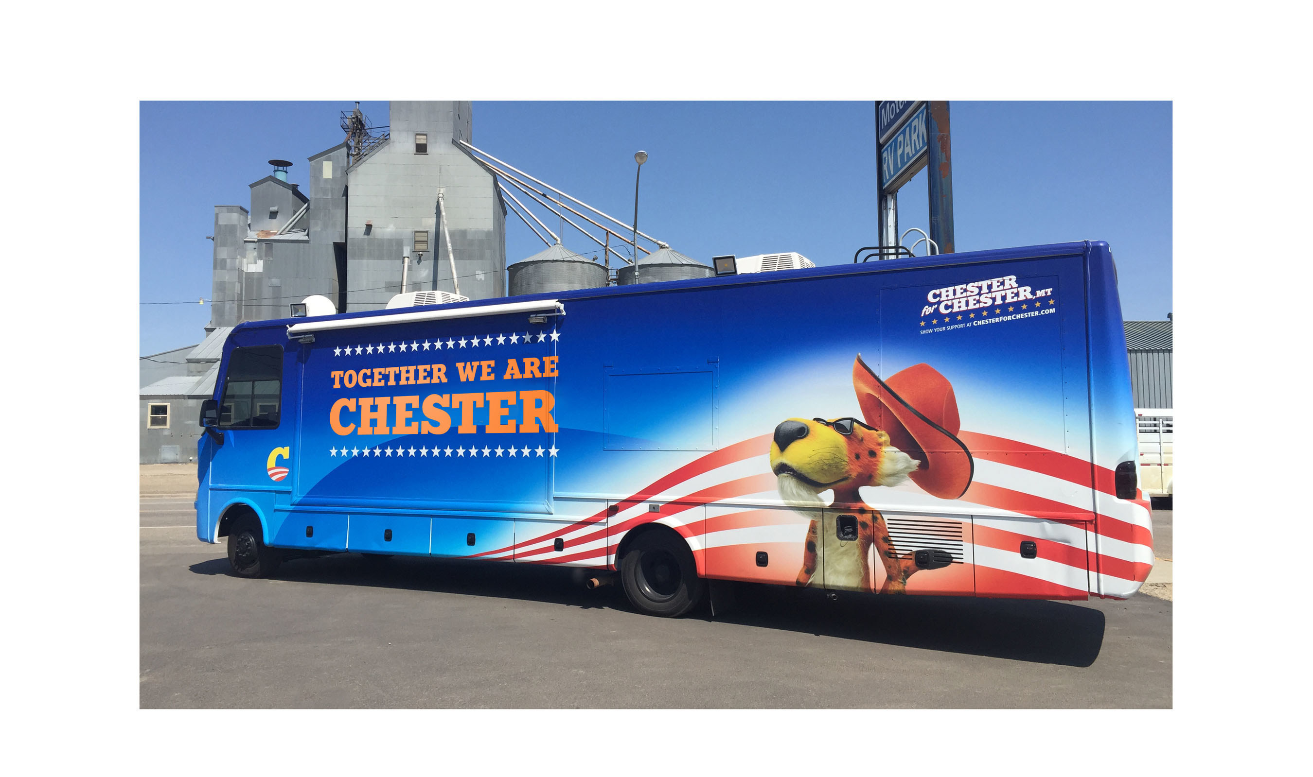 Chester Cheetah is working to bring a cheesier tomorrow, bringing more pranks (and fun) to politics with his campaign in Chester, Mont.