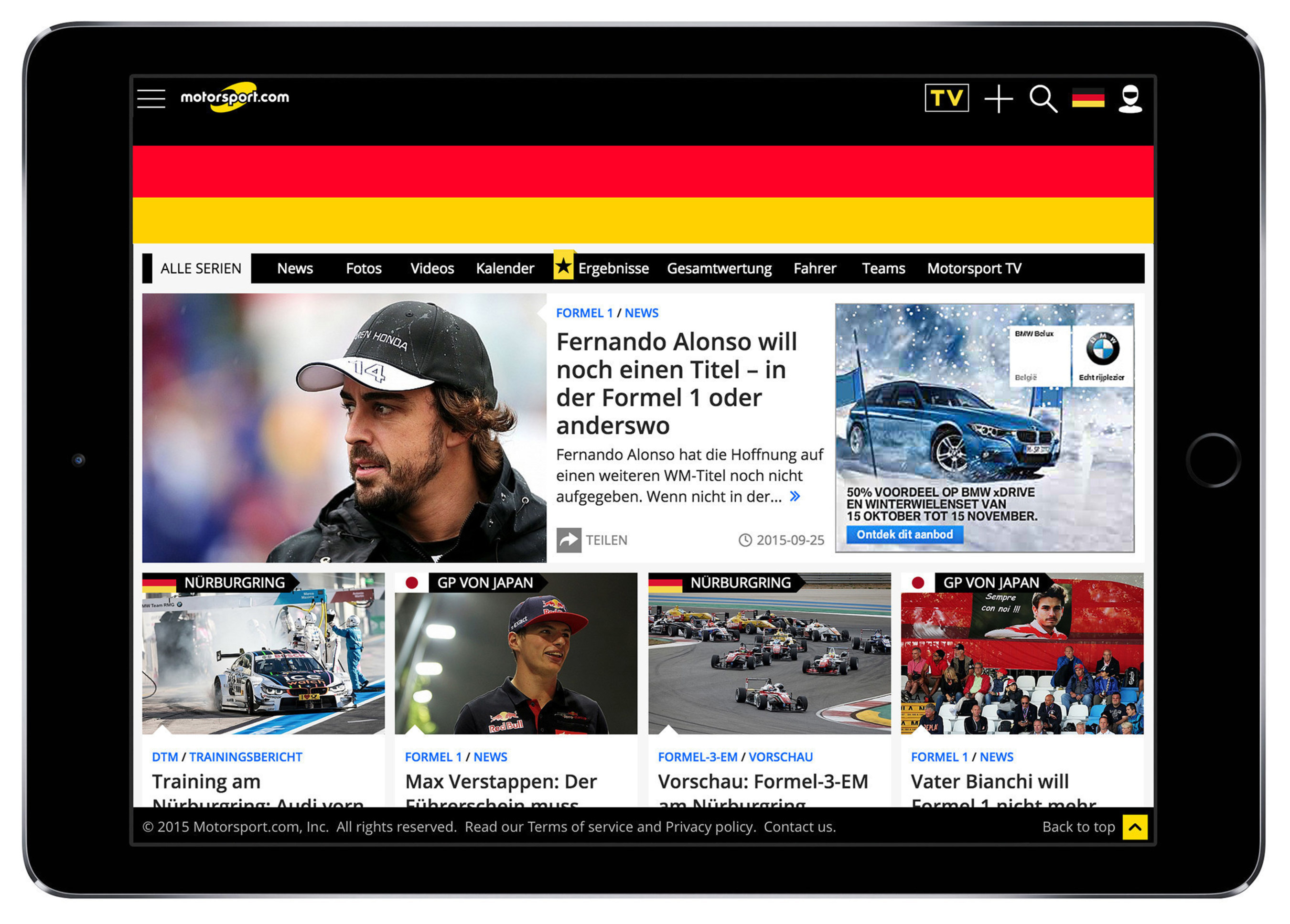 Motorsport.com, the world's premier motorsports digital media platform, today published its new German-targeted website, Motorsport.com - GERMANY.