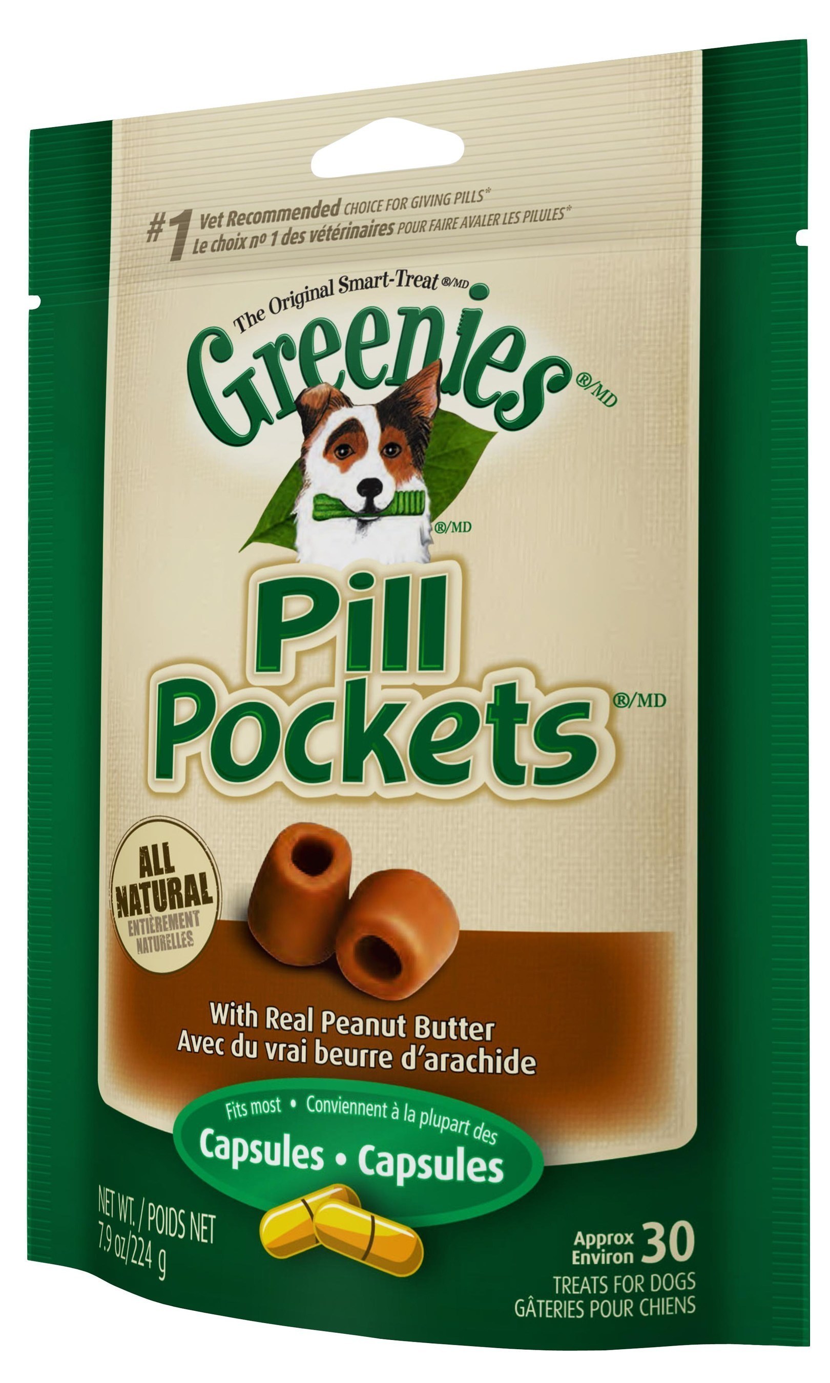 GREENIES(TM) PILL POCKETS(TM) Treats Help Take the Stress and Frustration Out of Giving Pets Medication