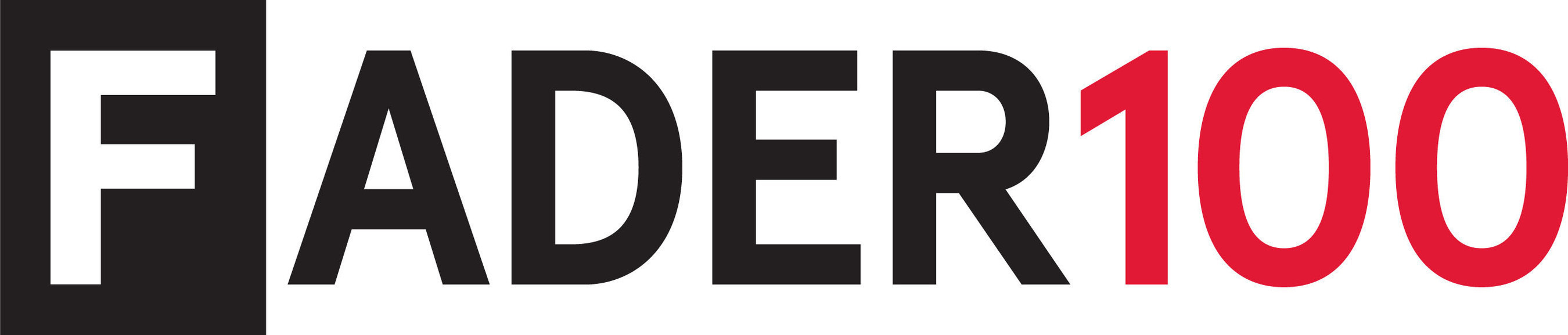 The FADER 100 logo