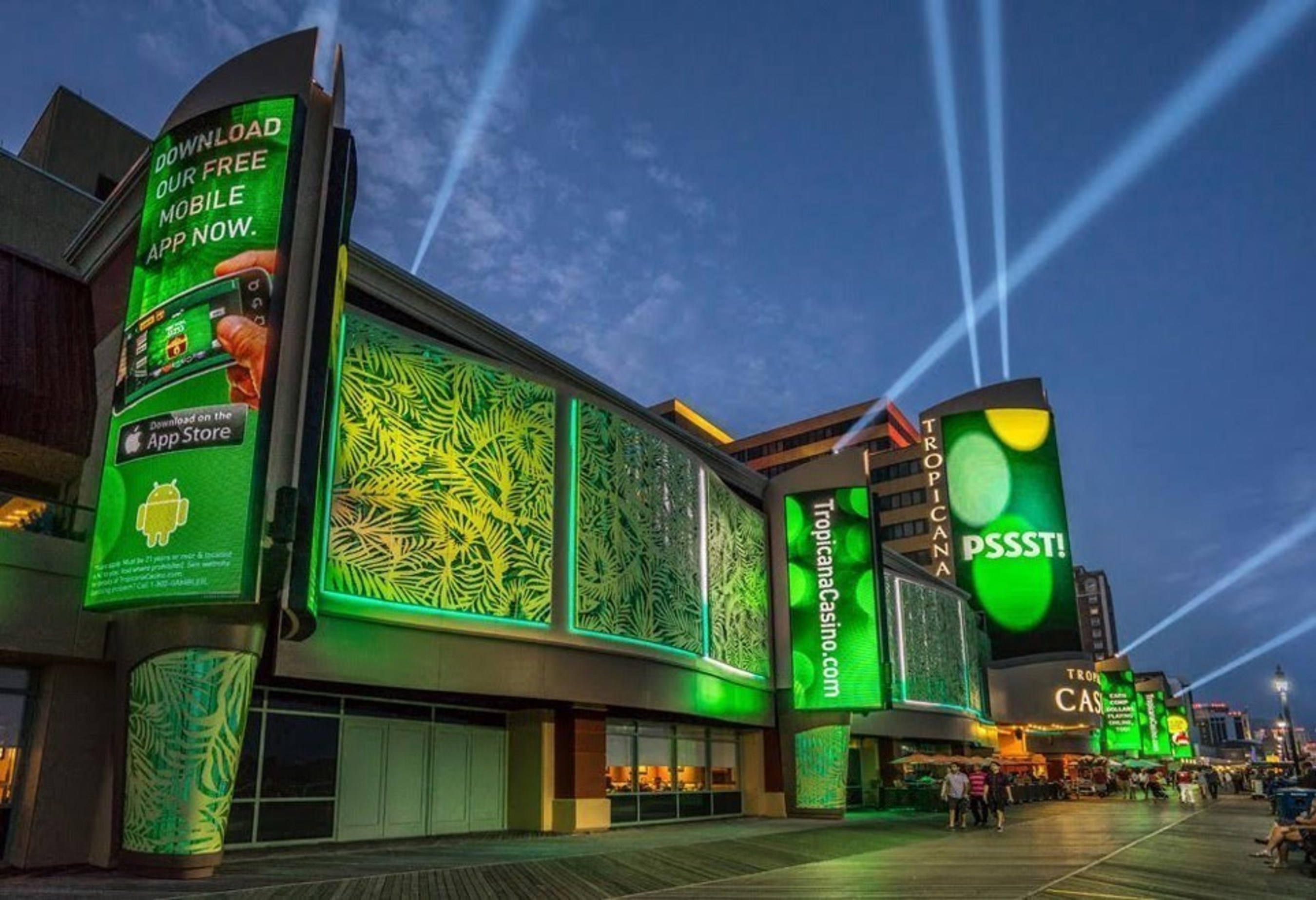 YESCO's display system and Tropicana AC become the main attraction on the Boardwalk