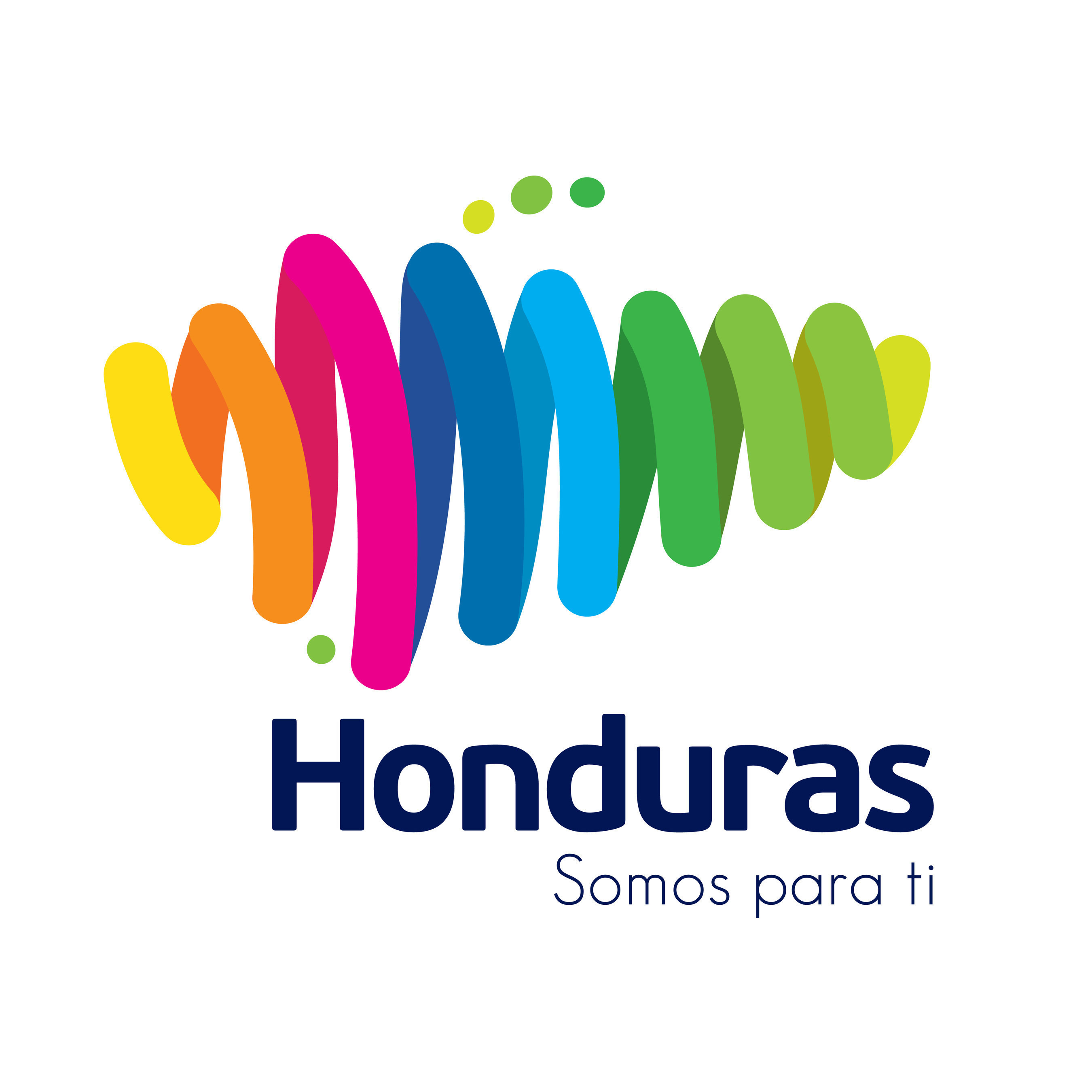 Honduras official country brand logo. "Honduras: Somos para ti" (Honduras: We are for you)