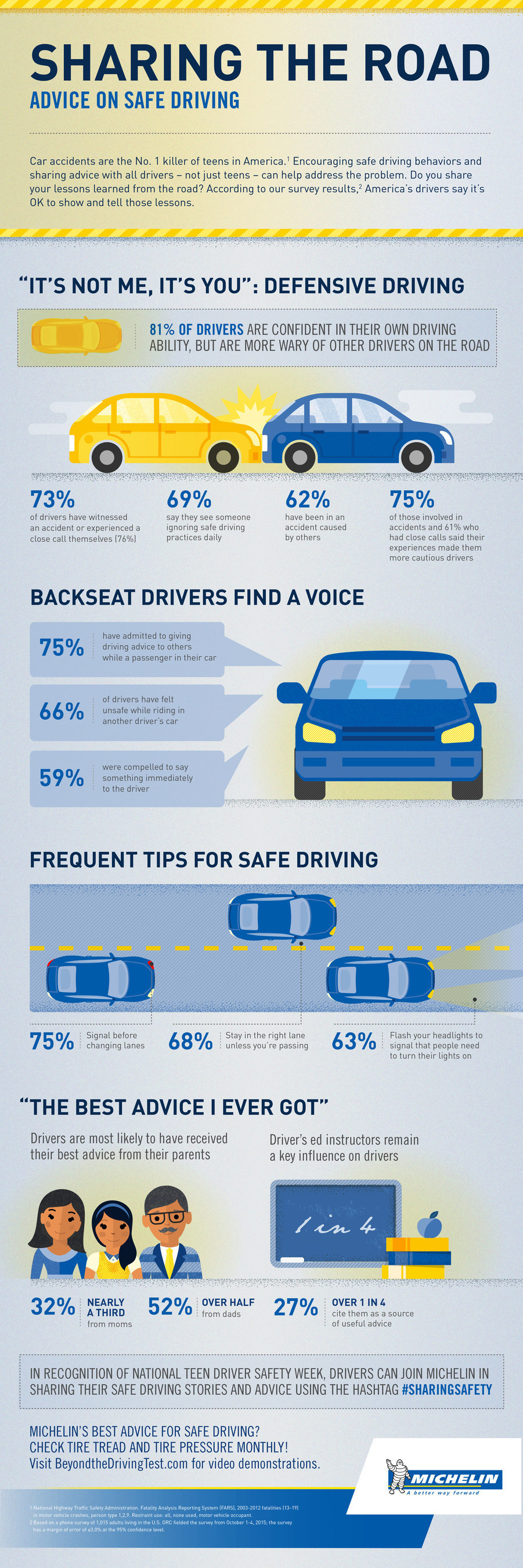 Michelin's "Sharing the Road" Survey Results Infographic