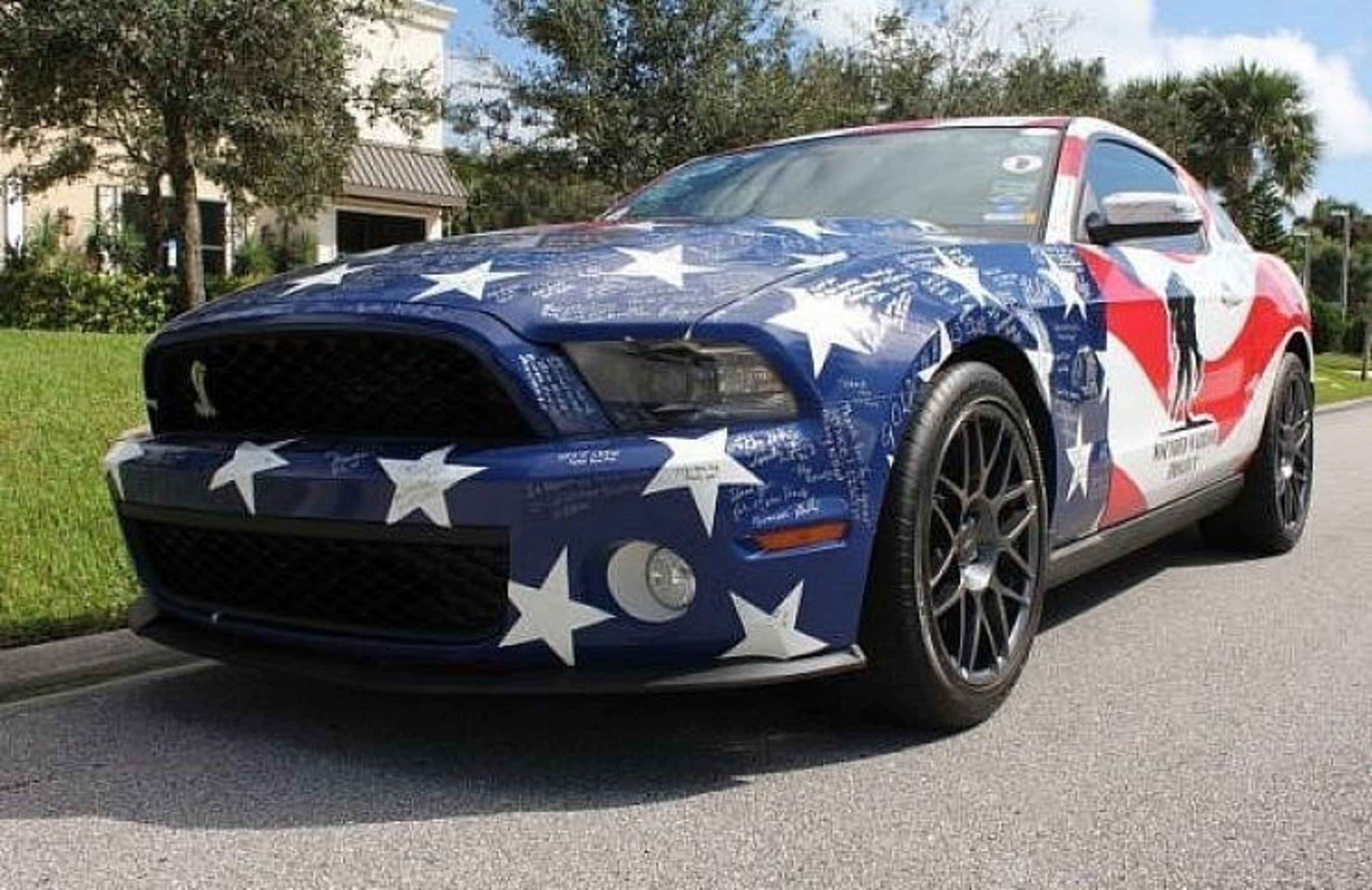 The 2011 Shelby Mustang GT-500, being sold by Jack Miller to support Wounded Warrior Project.