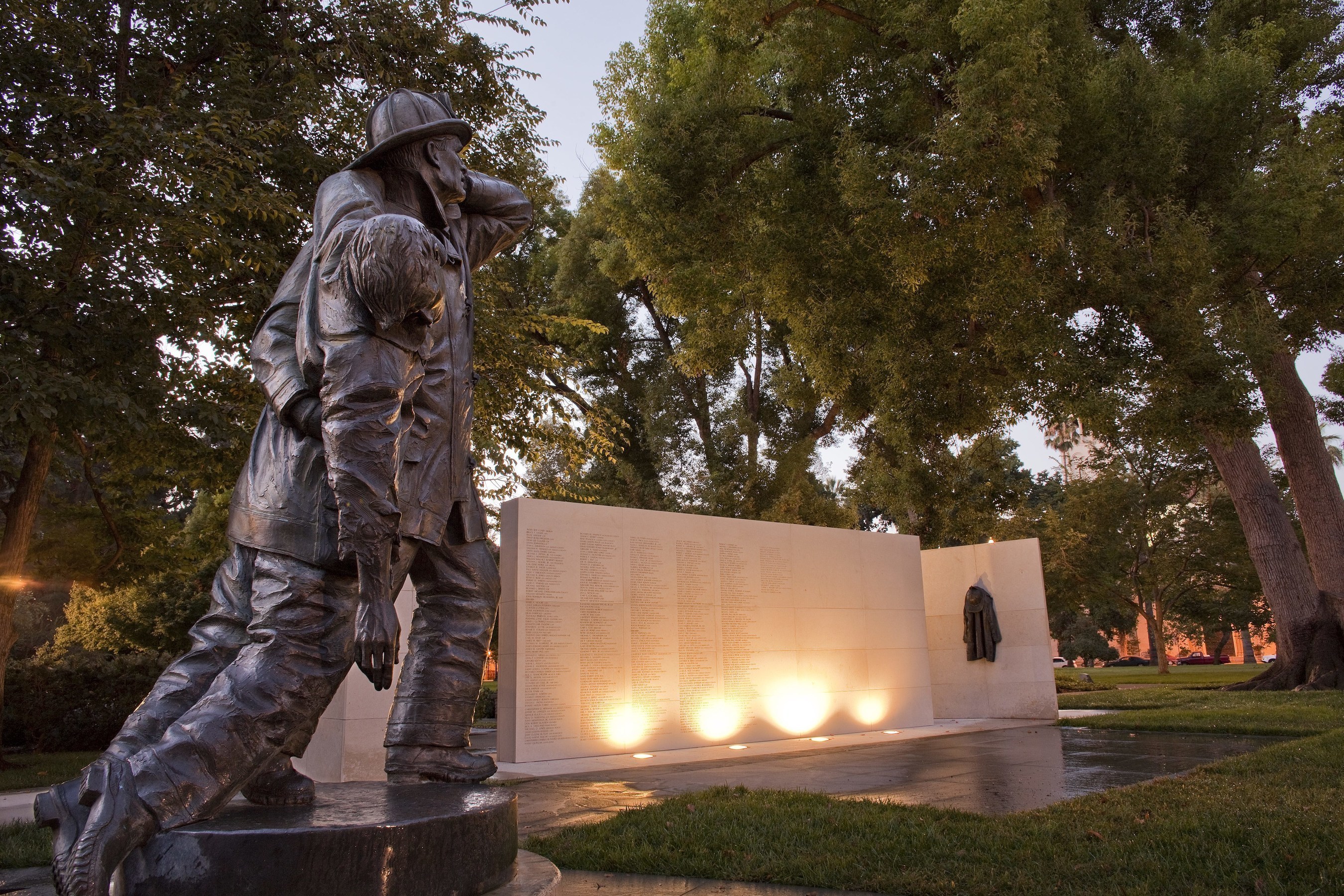 The California Firefighters Memorial in Sacramento honors nearly 1,300 firefighters who died in the line of duty. On Oct. 17, 16 names were added to the Memorial in a midday ceremony.