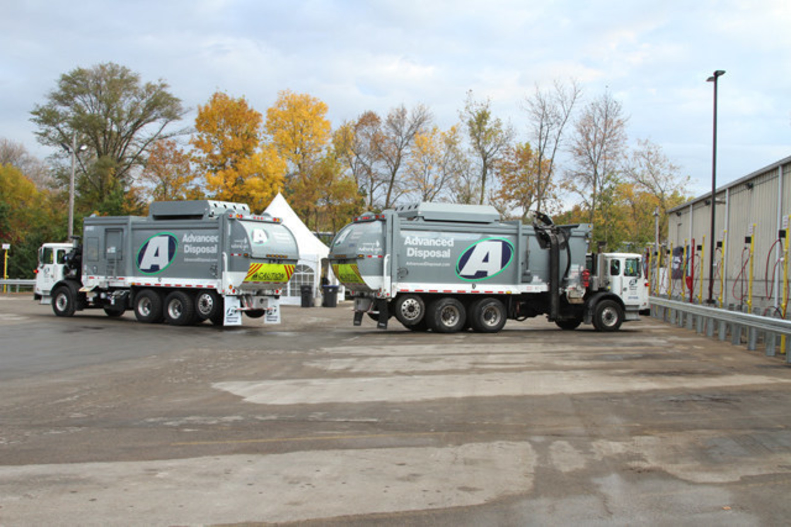 Advance Disposal's new CNG fueling station built by TruStar Energy in Hartland, Wisconsin.