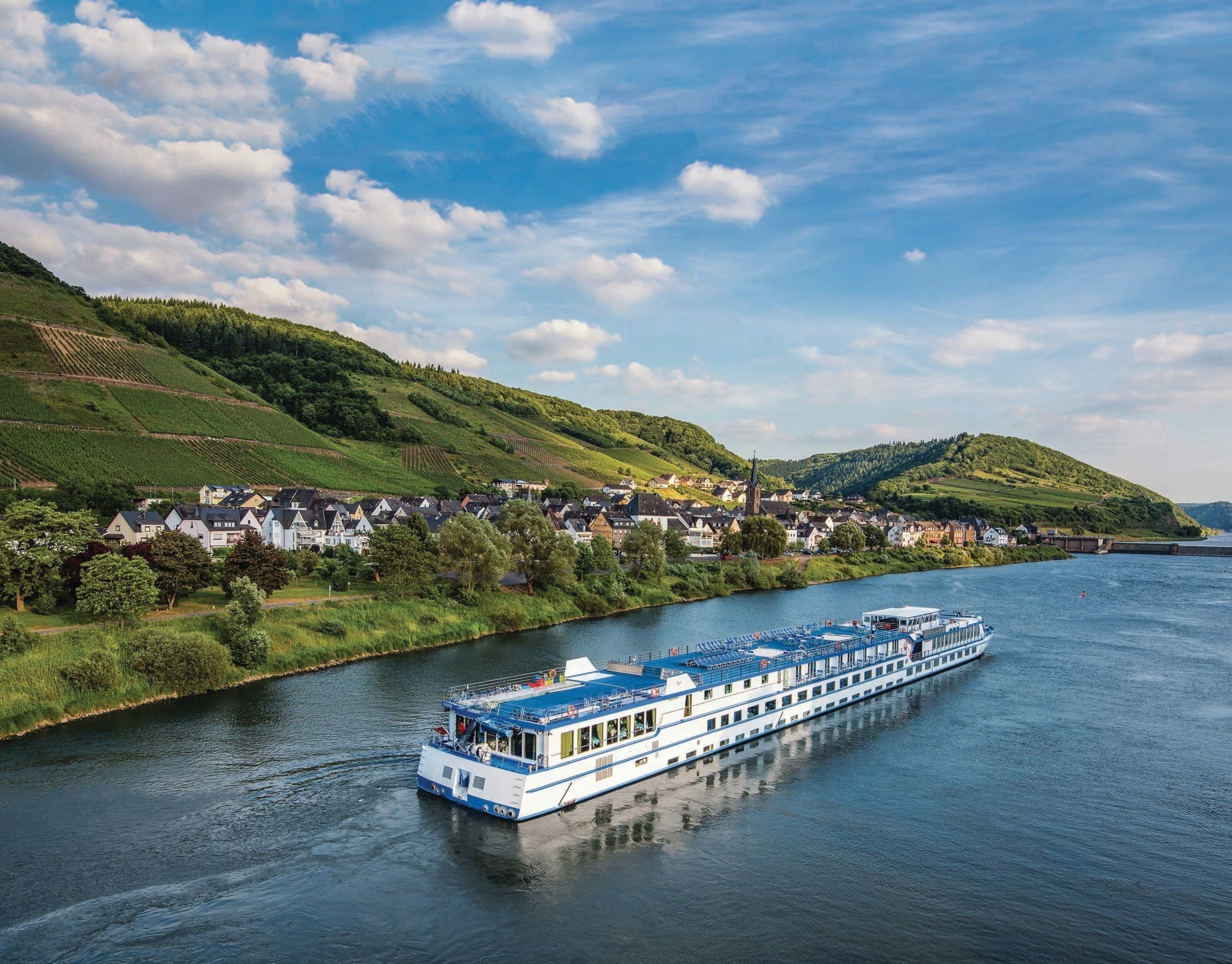 Grand Circle Cruise Line's River Melody sails along the Moselle Valley, passing picturesque villages and towns along the way.