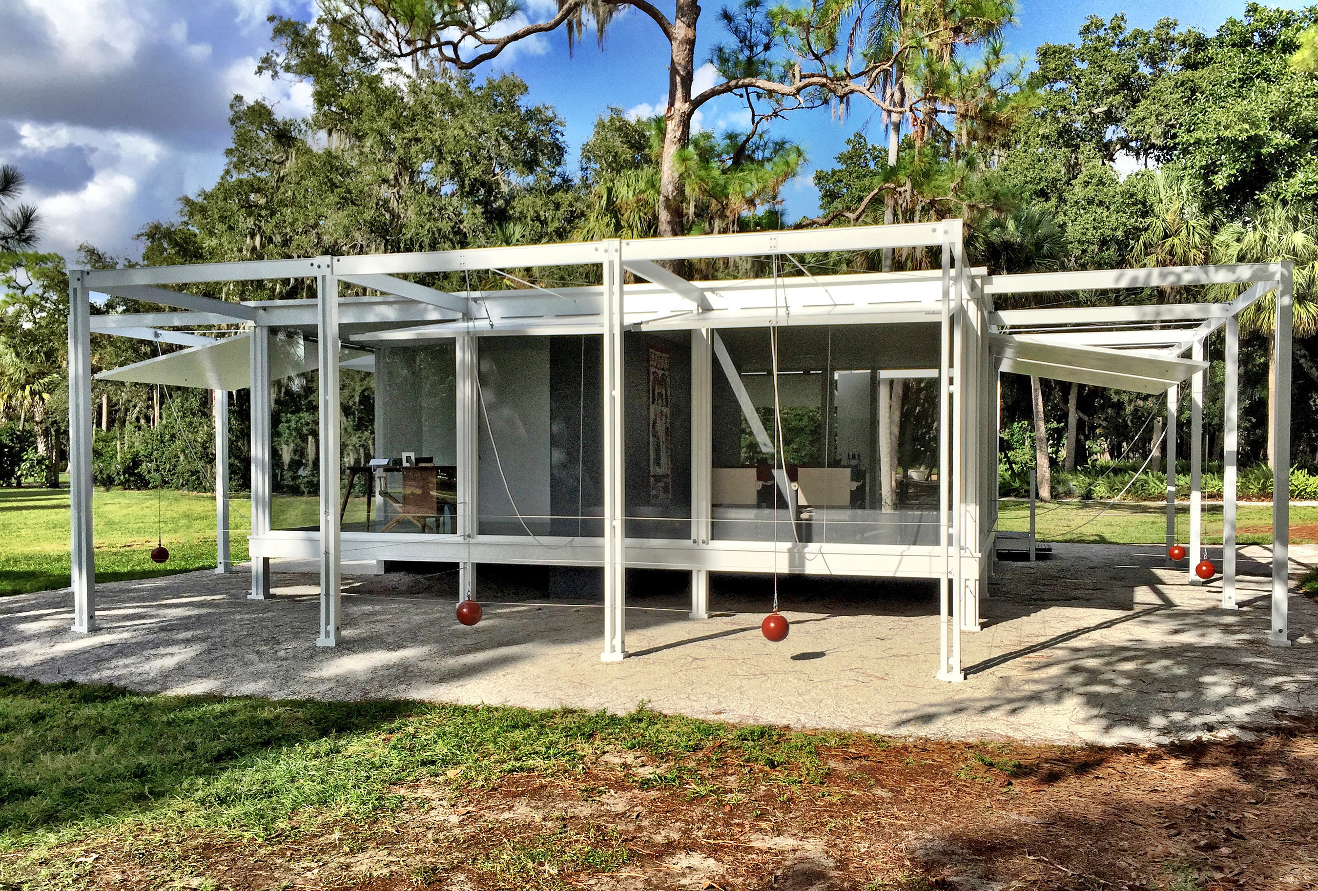 A replica of architect Paul Rudolph's 1952 Walker Guest House at The Ringling museum.