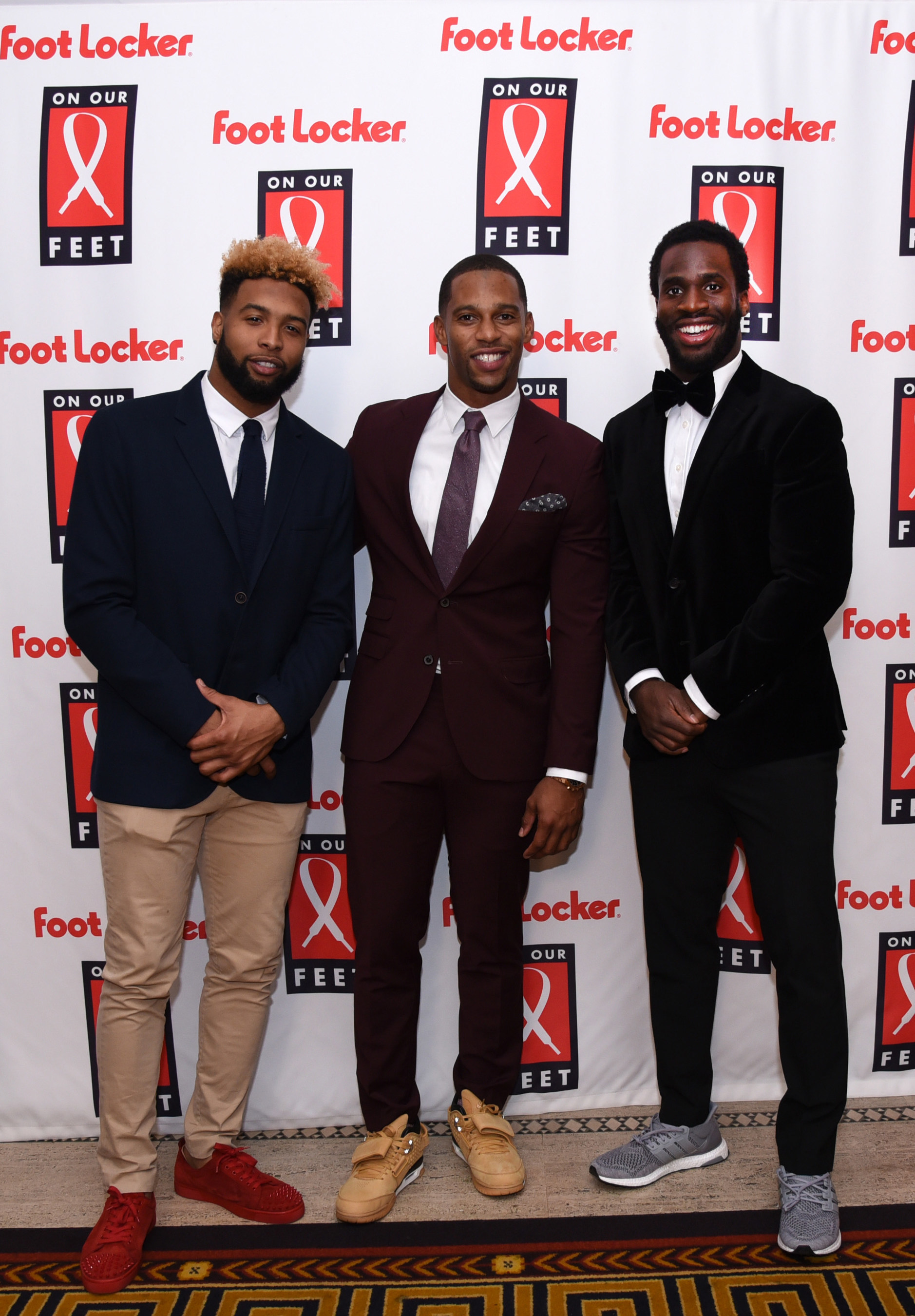 Odell Beckham Jr., Victor Cruz and Prince Amukamara lend support at Foot Locker's On Our Feet gala.