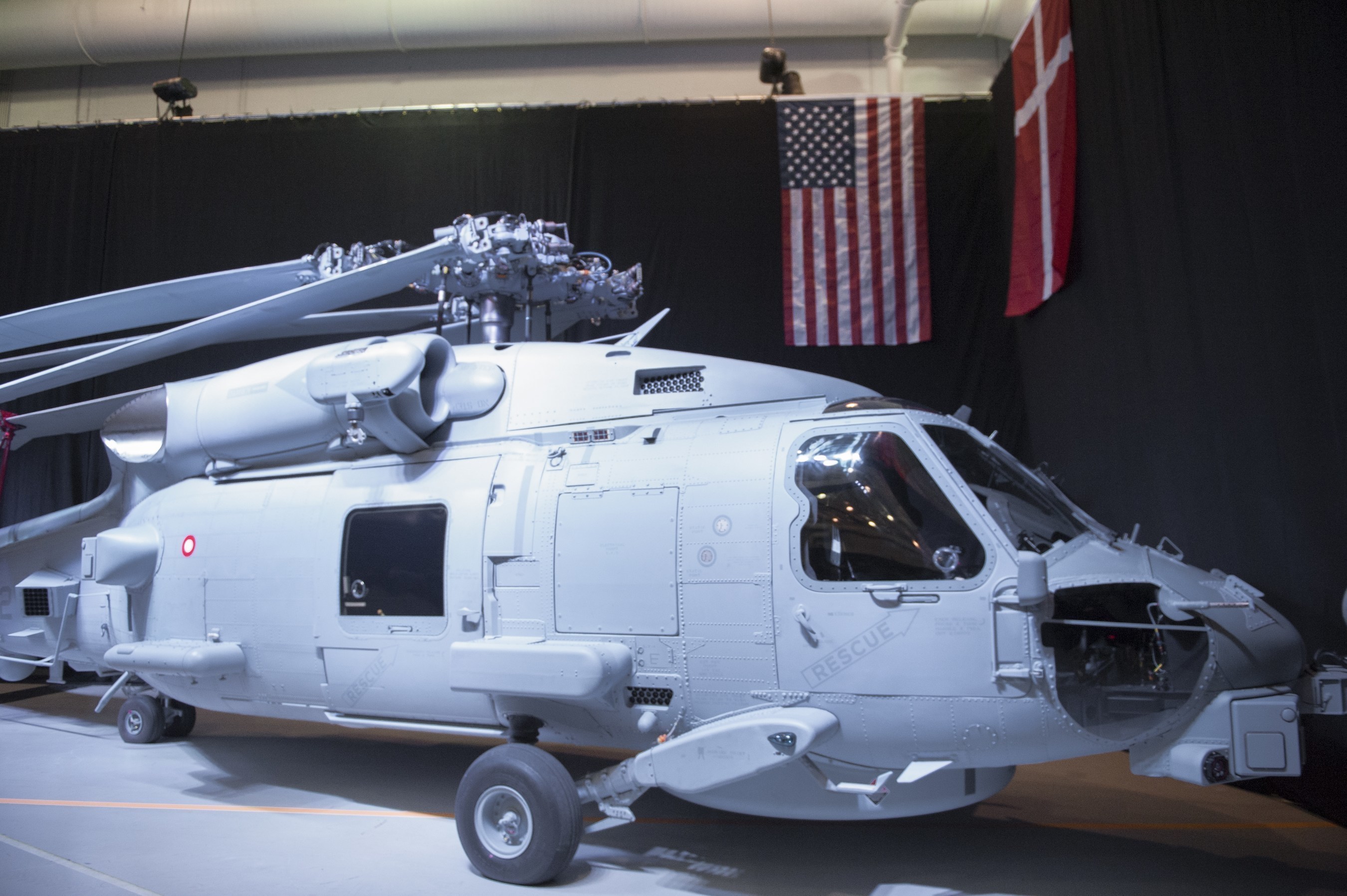 The U.S. Navy accepted the first Danish MH-60R "Romeo" aircraft in a ceremony today.