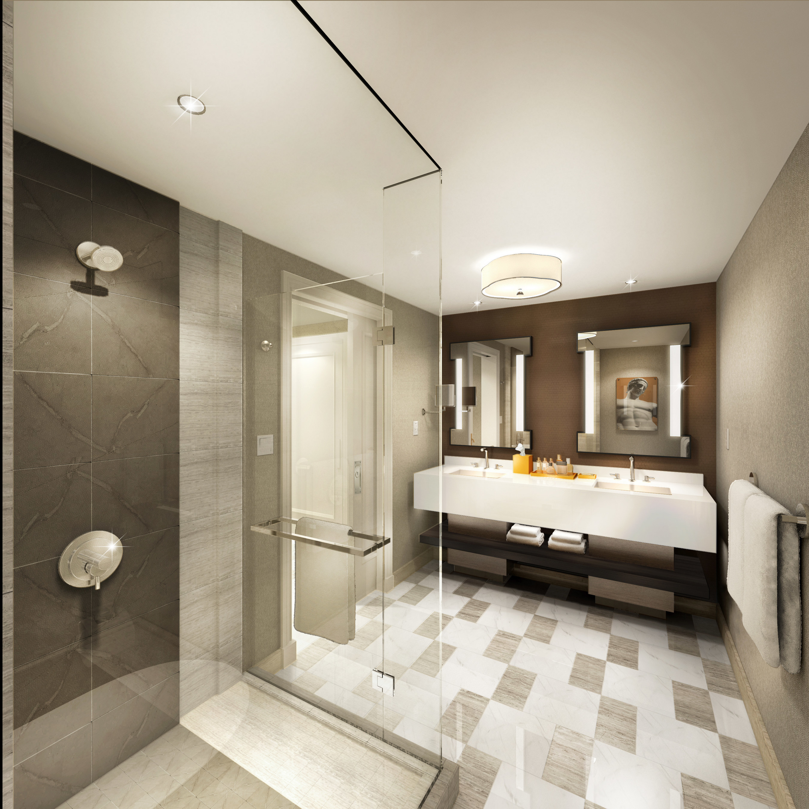 Renderings of New Julius Bathroom; Photo Credit Caesars Palace Las Vegas