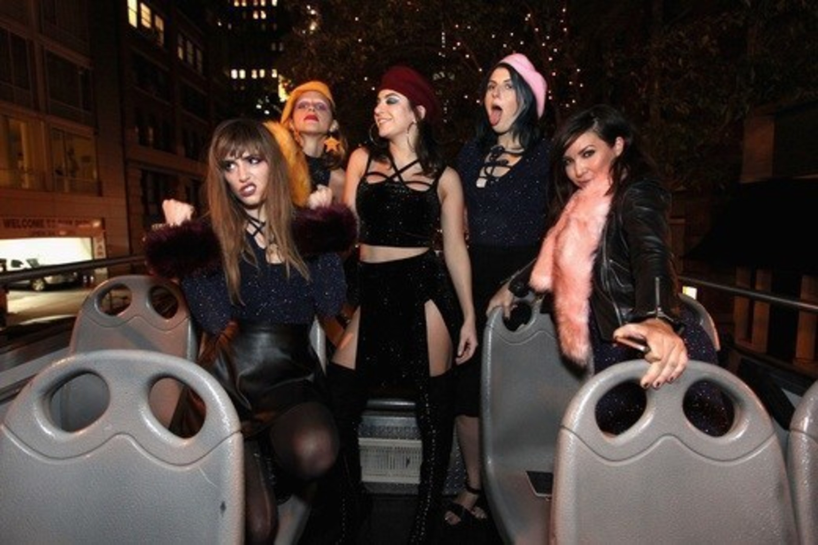 Charli XCX and her friends on the way to Brooklyn