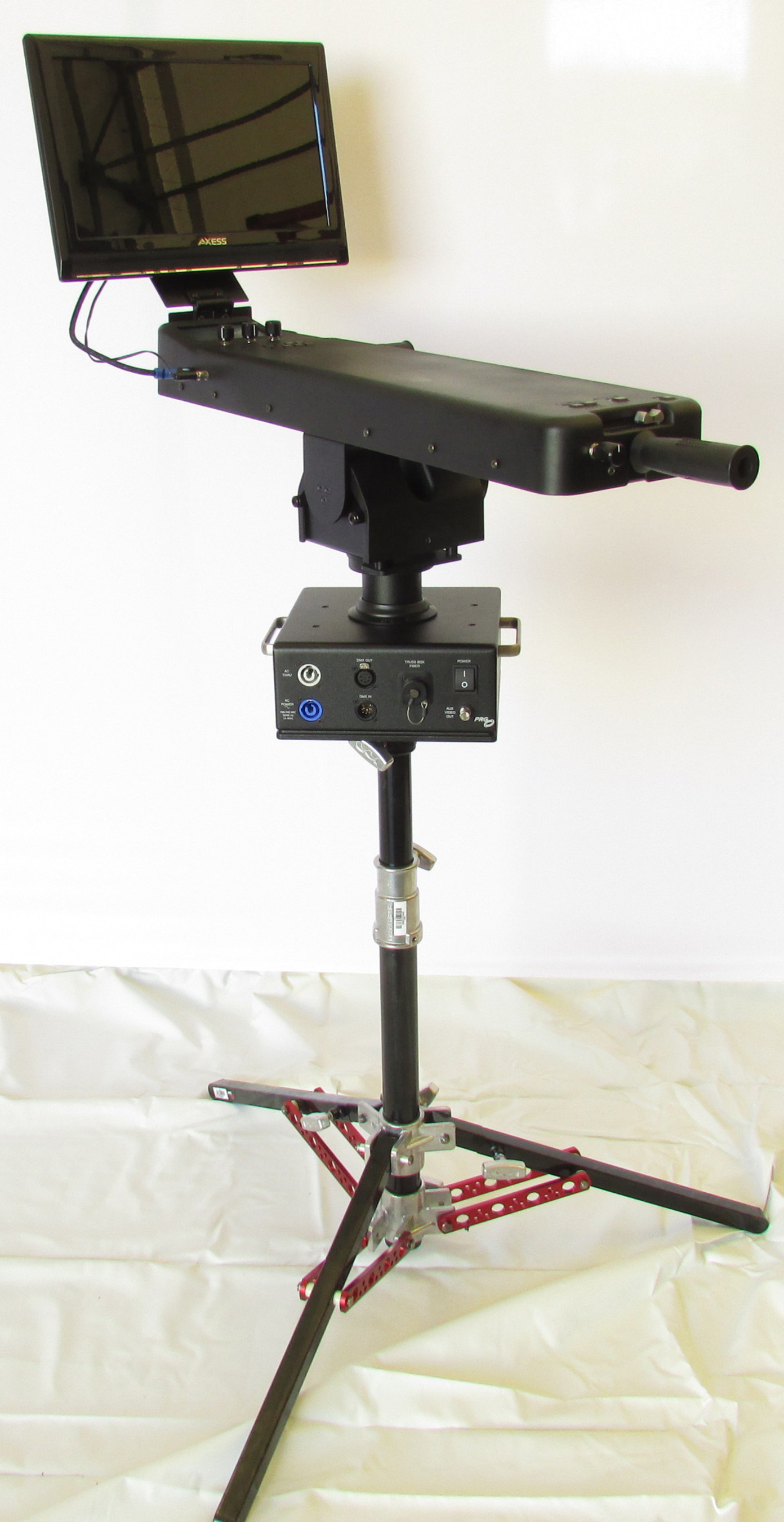 The PRG GroundControl Remote Followspot System allows allows a technician to remotely operate a high output automated luminaire as a followspot from up to 2,000' away. Designers now have total creative freedom to put followspots in places that were either previously unusable or involved complex rigging.