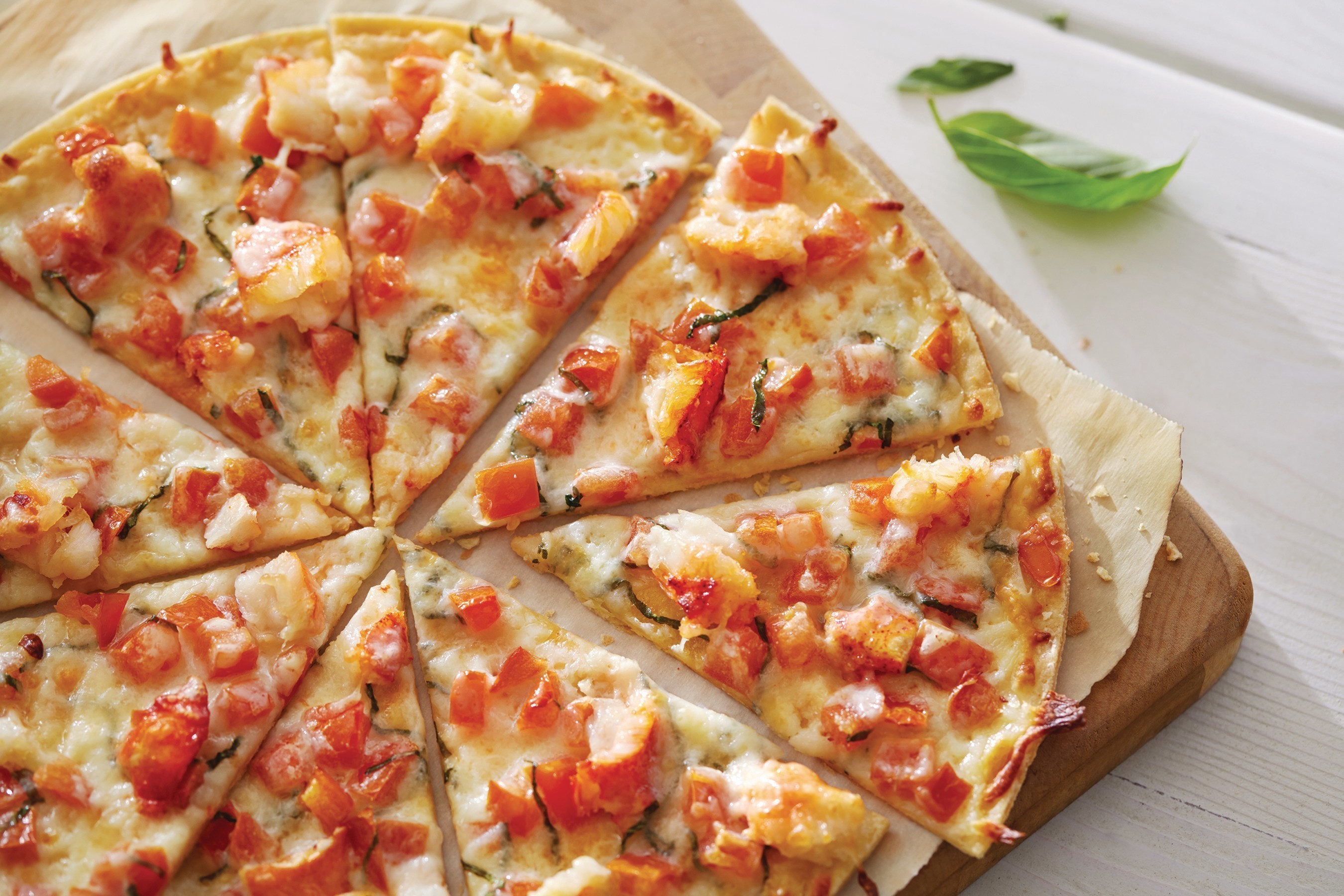 Red Lobster's Lobster Pizza is one of a variety of appetizers and desserts to choose from this Veterans Day.