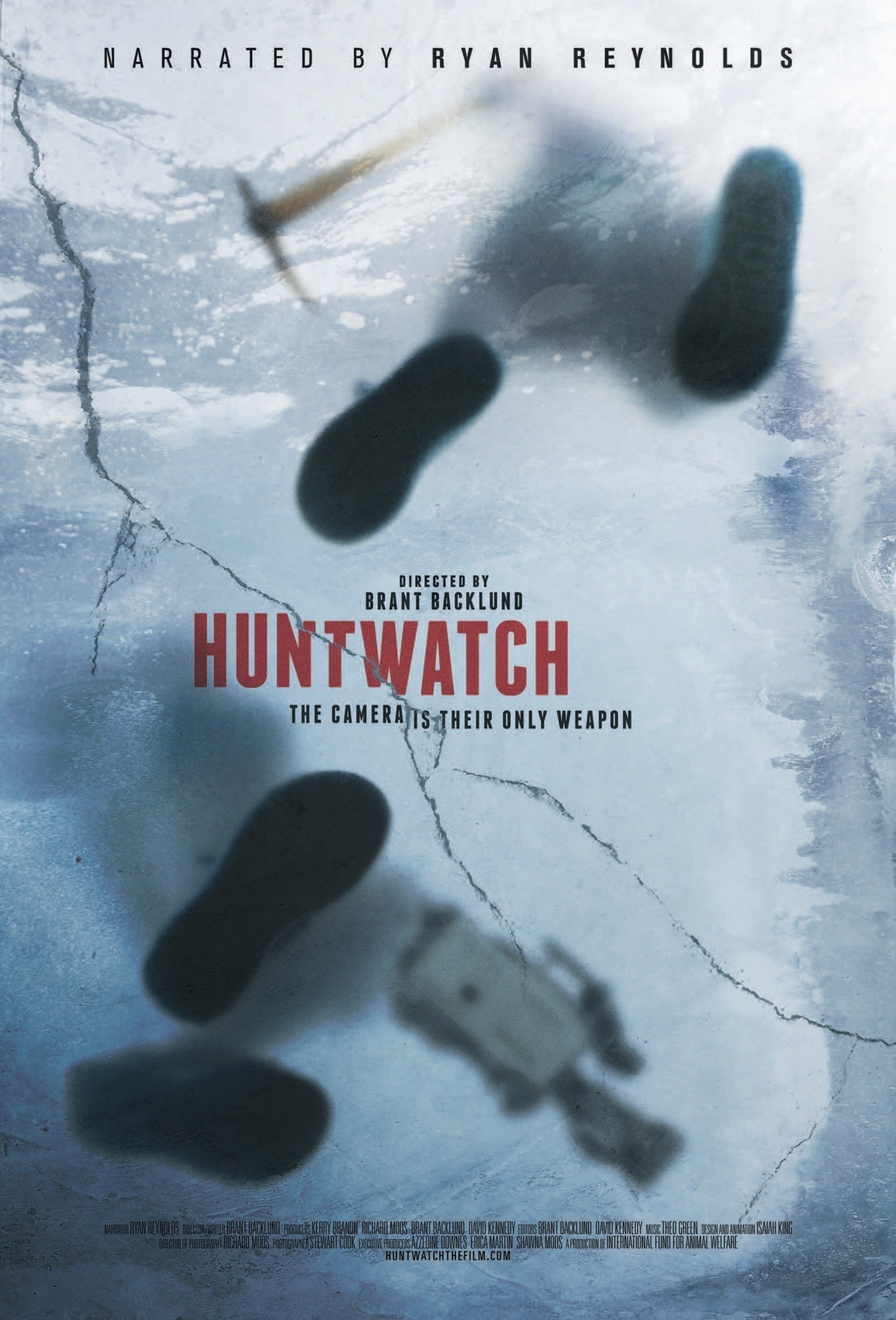 Ryan Reynolds narrates wildlife documentary Huntwatch (http://huntwatchthefilm.com) premiering at DOC NYC (http://www.docnyc.net) on Nov. 14 at the SVA Theatre at 4:30 p.m. Seals, lies and videotapes - violent confrontation boils over on the ice floes of Canada as activists, fishermen and politicians battle over the fate of baby seals.