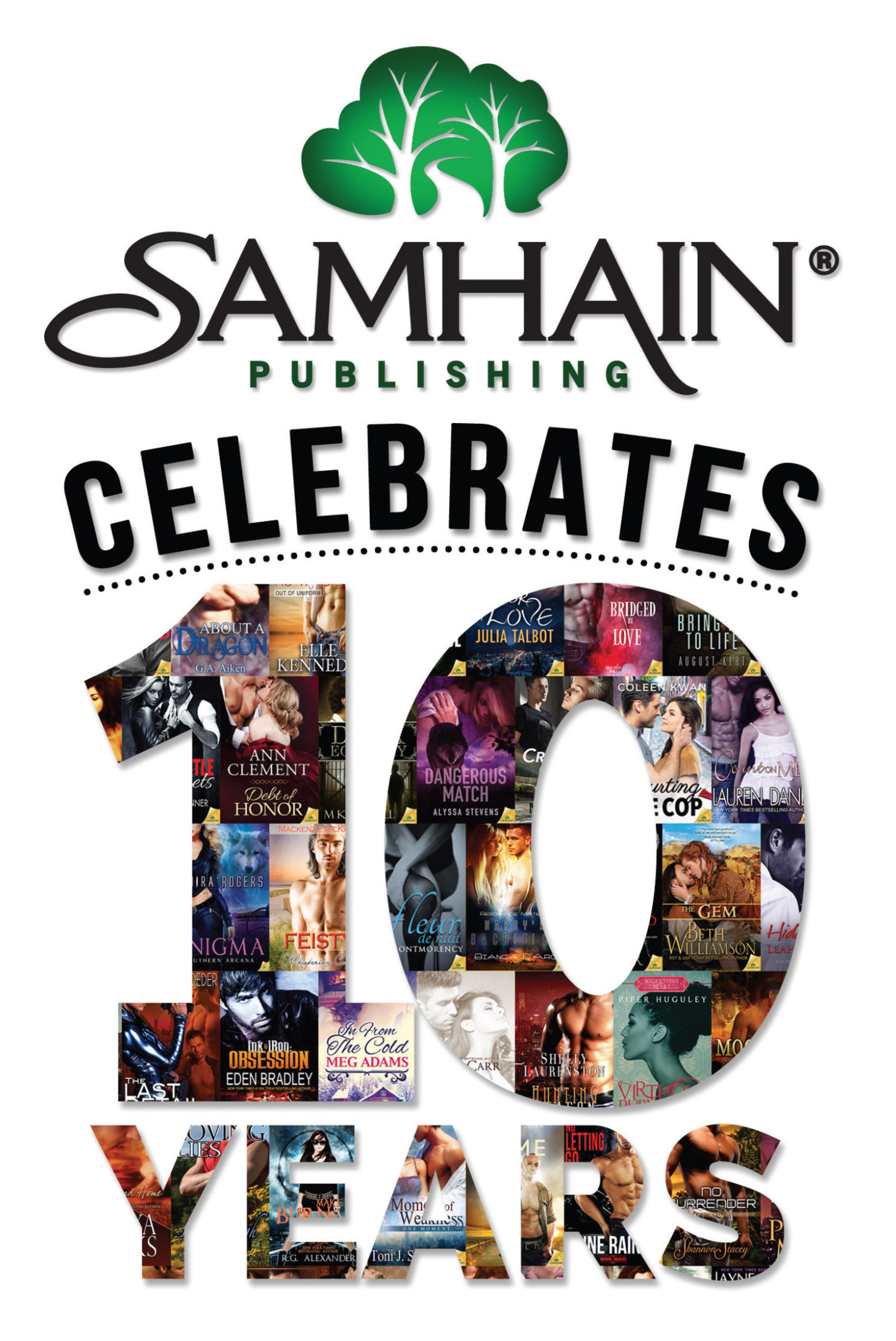 Samhain Publishing celebrates ten years of e-book publishing excellence with month-long events, giveaways and more starting Nov. 1