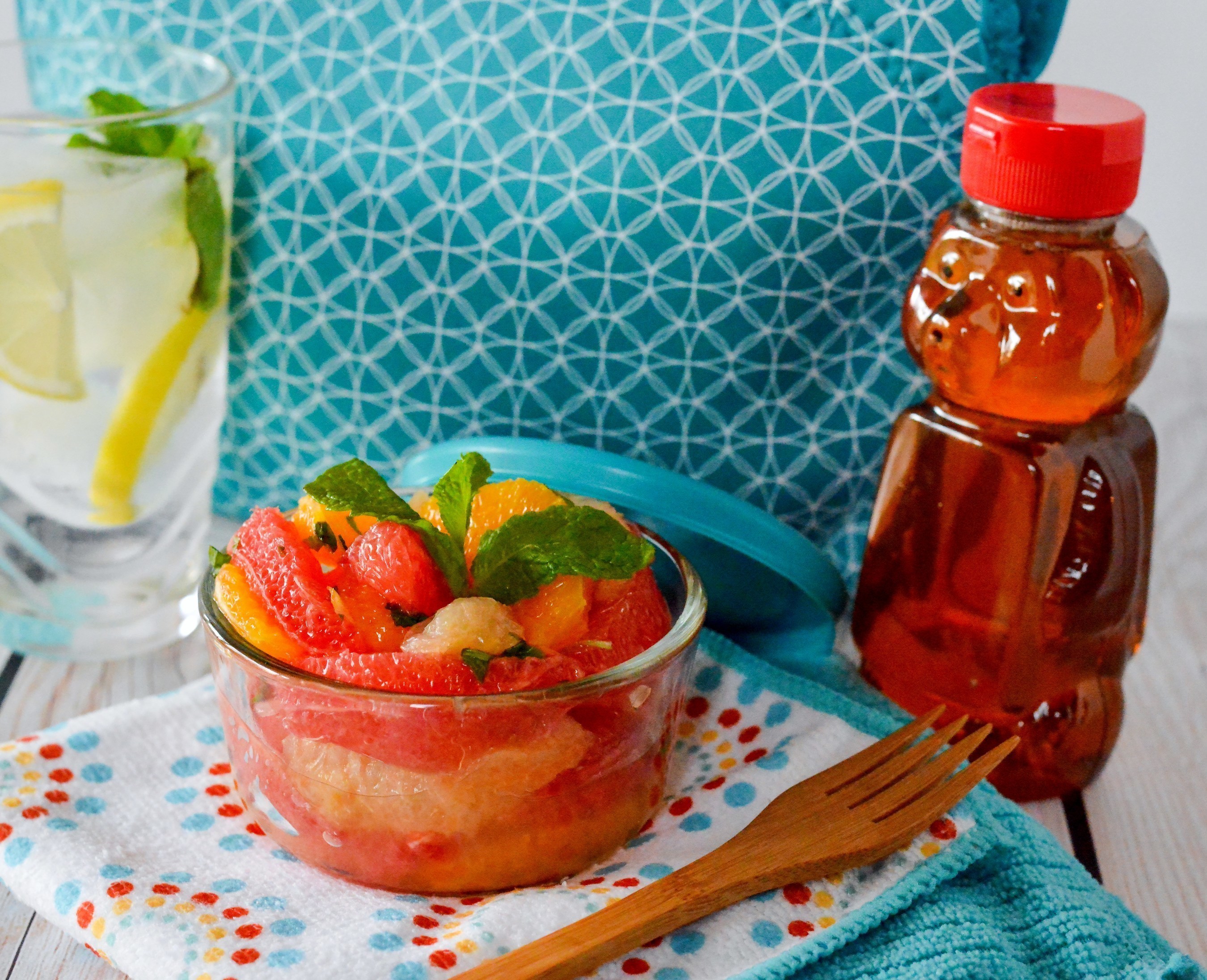Citrus Fruit Salad with Honey Mint Lime Syrup, courtesy: National Honey Board