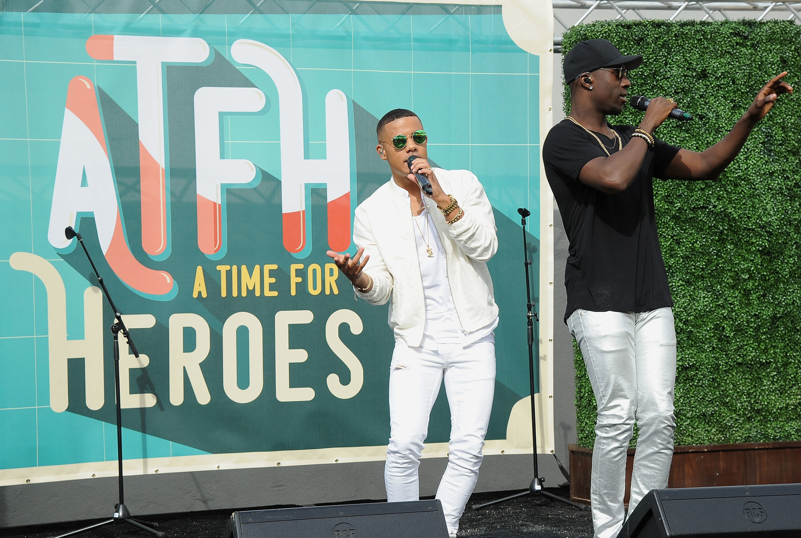 CULVER CITY, CA - OCTOBER 25: Nico and Vinz perform at the Elizabeth Glaser Pediatric AIDS Foundation's 26th Annual A Time For Heroes Family Festival at Smashbox Studios on October 25, 2015 in Culver City, California. (Photo by Angela Weiss/Getty Images for Elizabeth Glaser Pediatric AIDS Foundation)