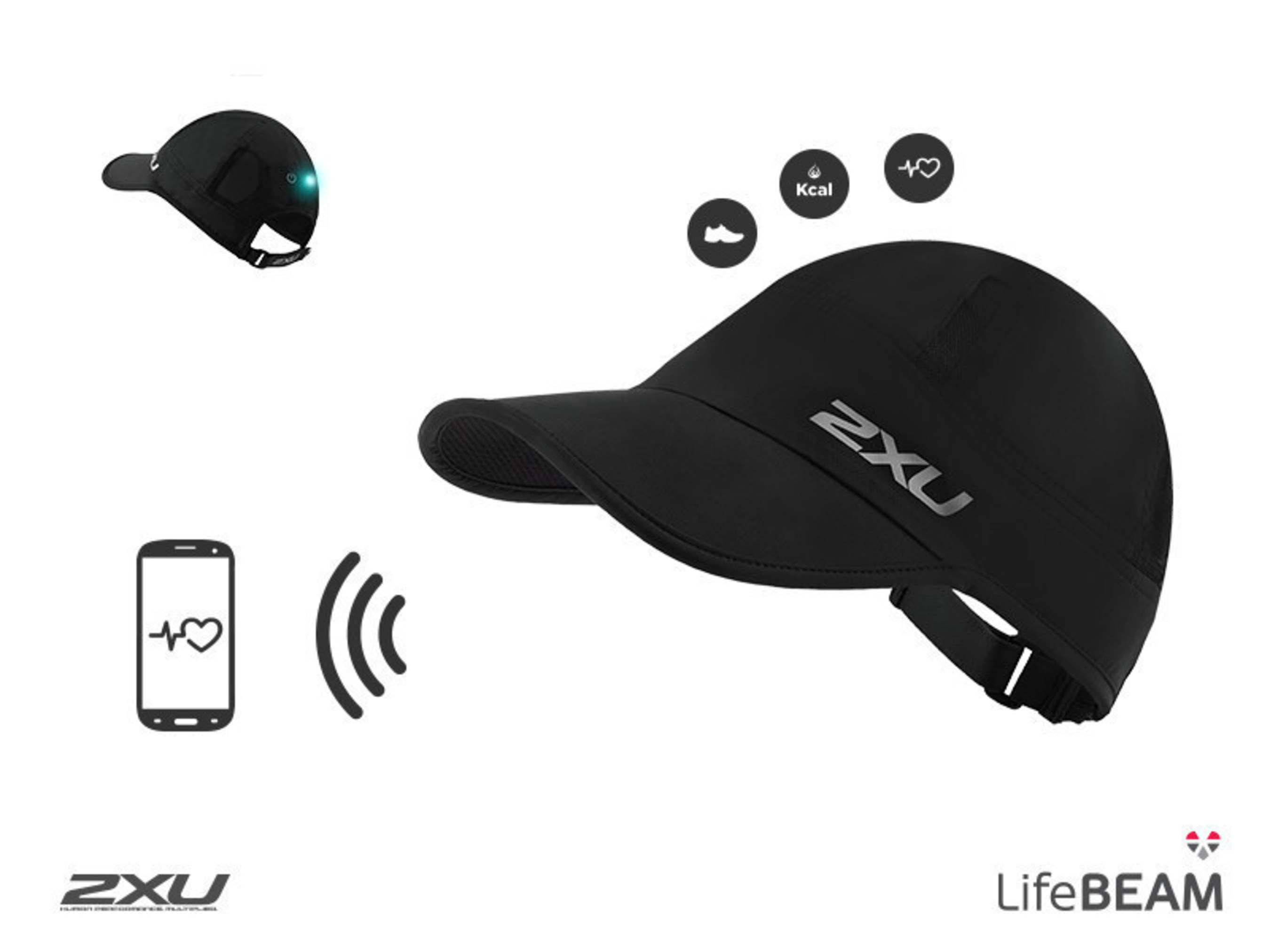 The 2XU Smart Hat, powered by LifeBEAM, allows fitness enthusiasts, runners and other athletes to monitor key biometrics to improve overall training performance.