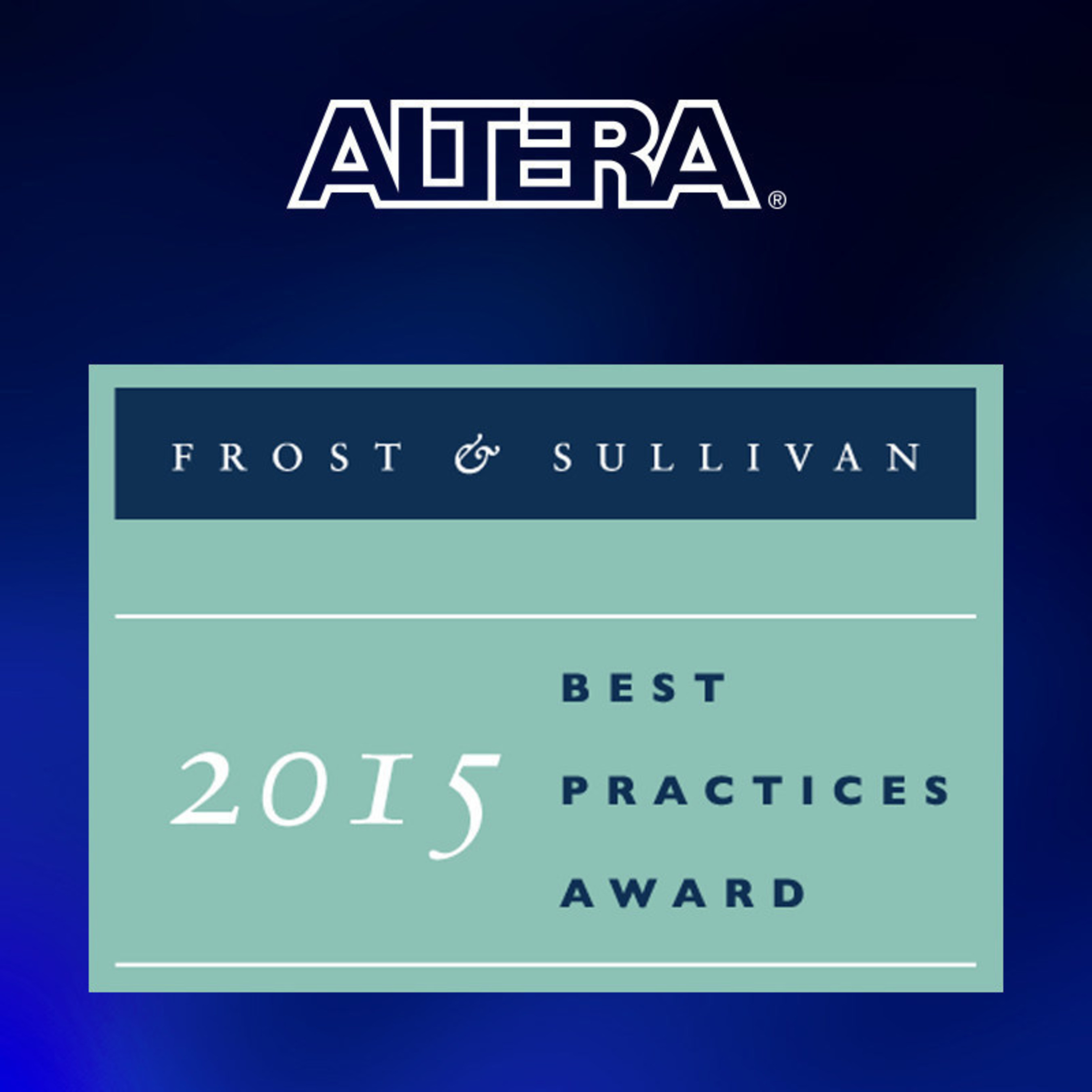 Altera recognized with Global FPGA Innovation Technology Leadership Award from analyst firm Frost & Sullivan. The award calls out the innovation behind Altera's implementation of hard-floating point operators in the digital signal processing blocks in its Arria 10 FPGAs. With hardened floating point, Altera FPGAs and SoCs offer a performance and power efficiency advantage over microprocessors and graphic processor units (GPUs) in an expanded range of applications.
