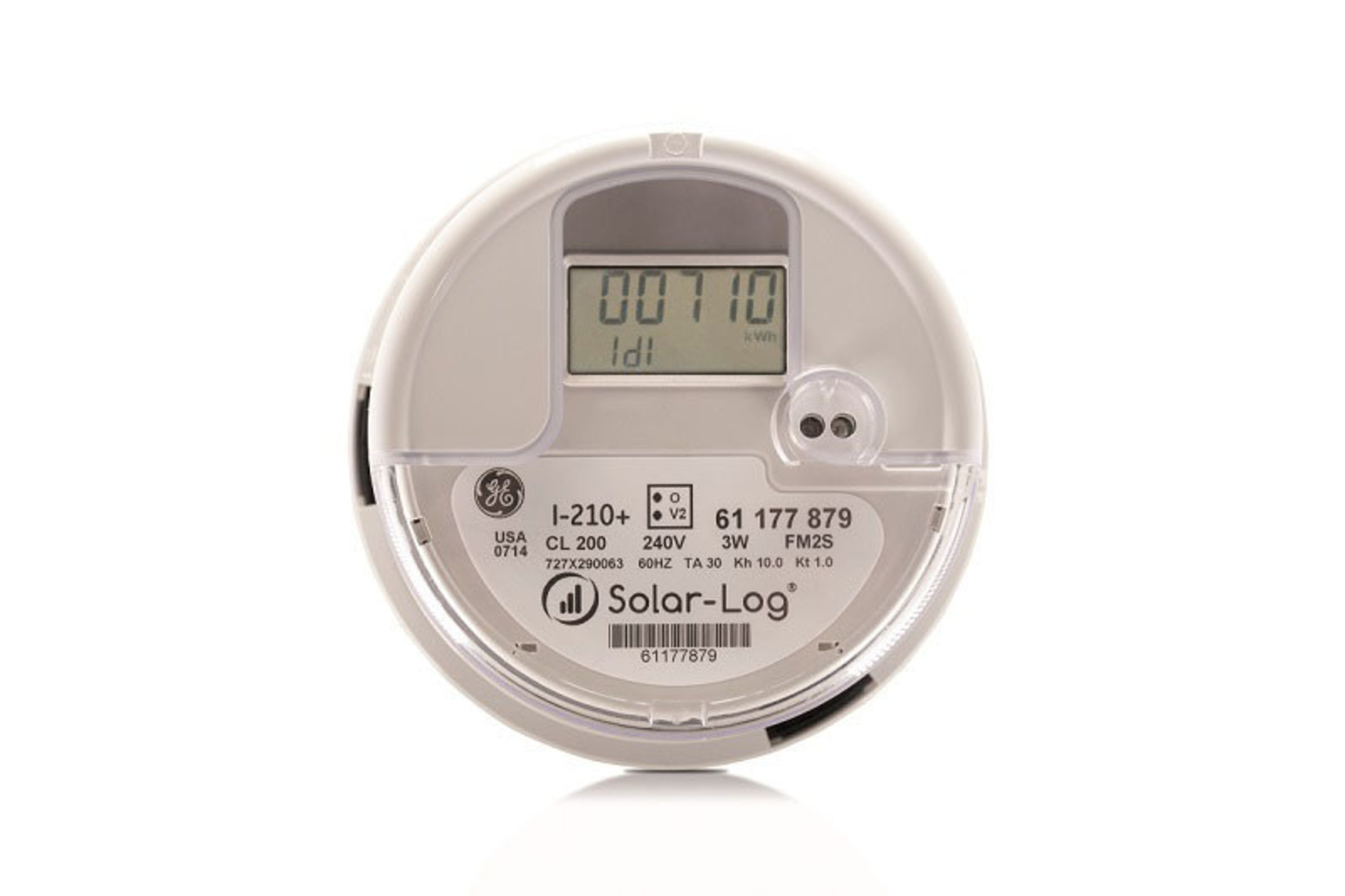 The Solar-Log(R) & GE Meter is a cellular-based, revenue grade, solar PV monitoring device that is simple to install and easy to use. A compact design with proven Solar-Log(R) technology and GE's I-210+ residential meter. Options include consumption monitoring, inverter direct, power management, and weather station. Includes 5 years of cellular data plan and Solar-Log(R) WEB monitoring. www.solar-log.net