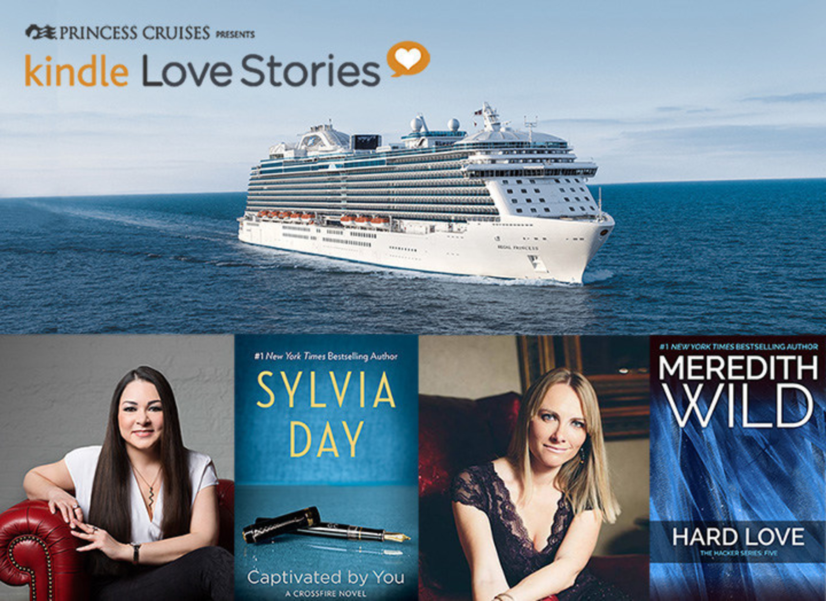 More information about the Royal Princess cruise vacation featuring romance authors Sylvia Day and Meredith Wild can be found here: www.princess.com/specialevents