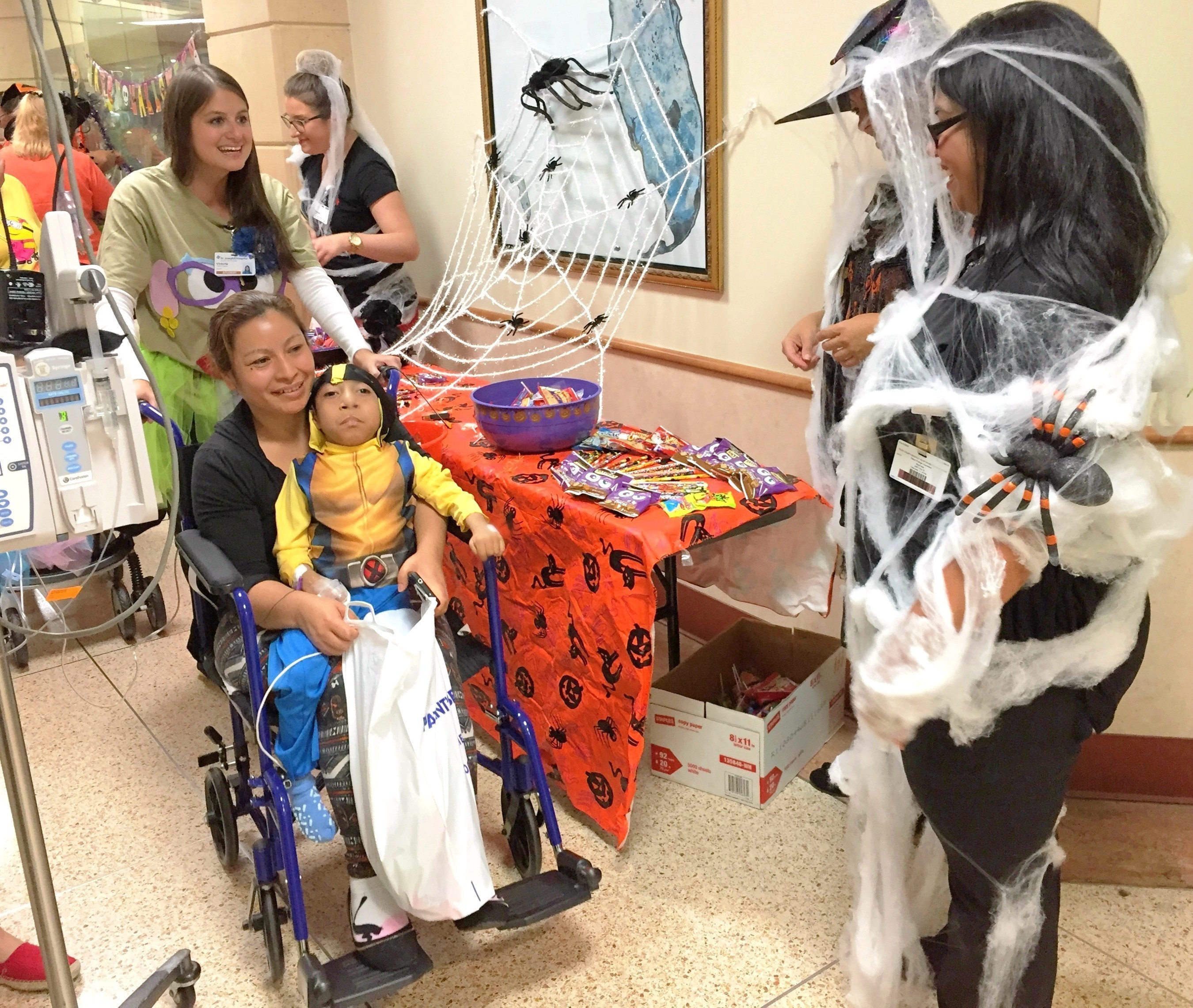 Patients at St. Joseph's Children's Hospital in Tampa celebrated Halloween by trick-or-treating throughout the hospital on Friday, Oct. 30, 2015.