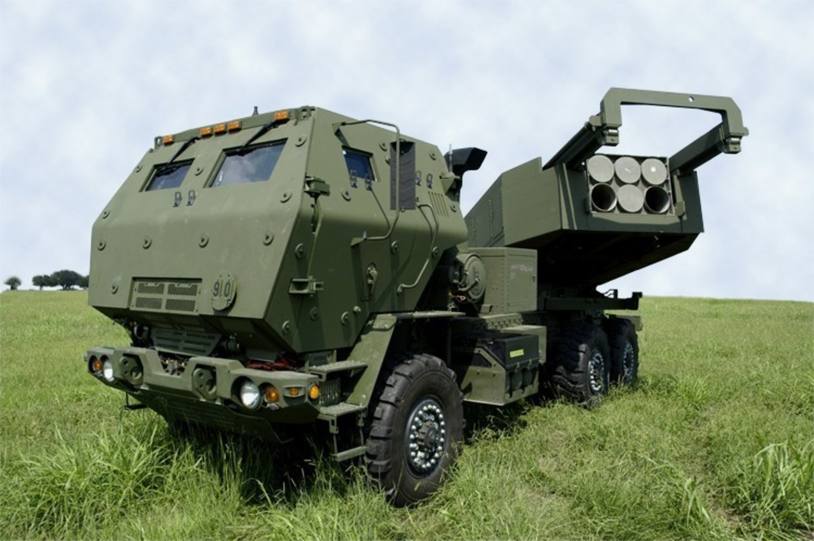 The Lockheed Martin HIMARS launcher fires both GMLRS rockets and ATACMS missiles to strike targets with surgical precision.