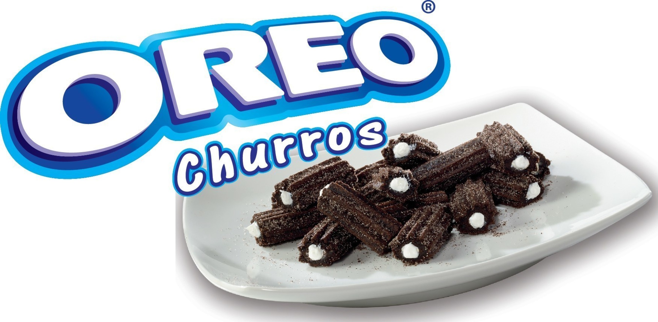 OREO Churros Creme Filled Bites with OREO Churros logo