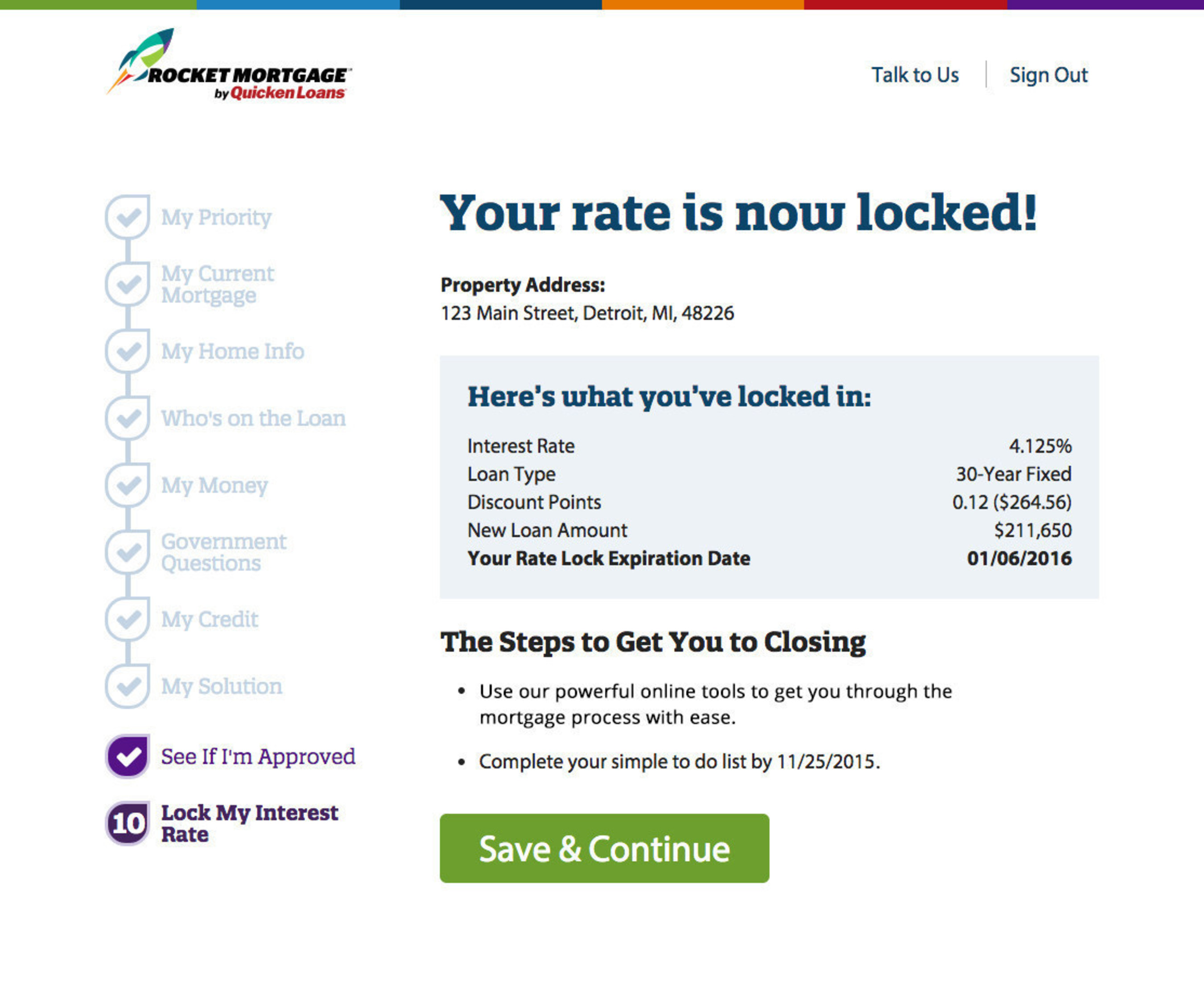 Rocket Mortgage users can lock their rate completely online