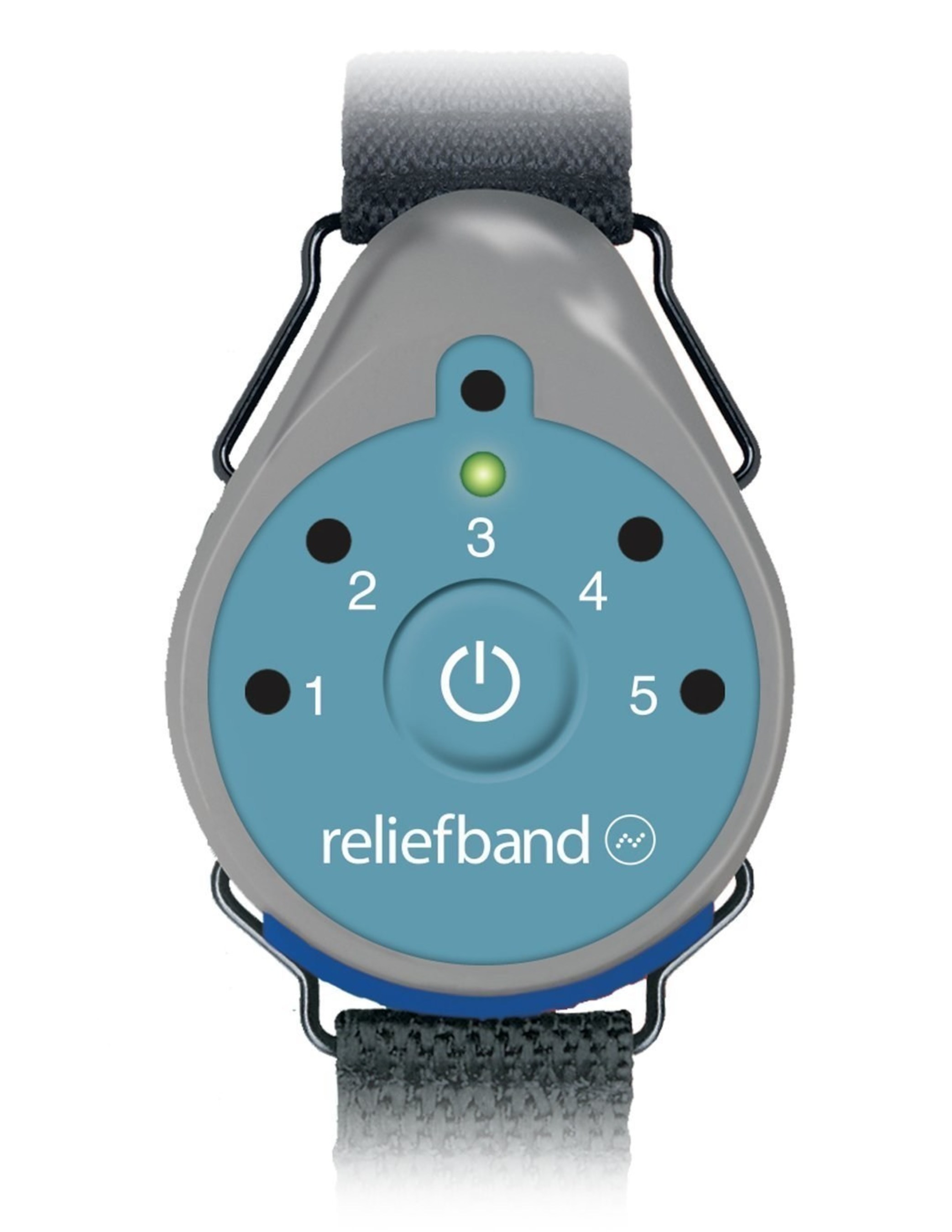 ReliefBand, an FDA cleared wearable device for the drug-free treatment of nausea and vomiting associated with morning and motion sickness.