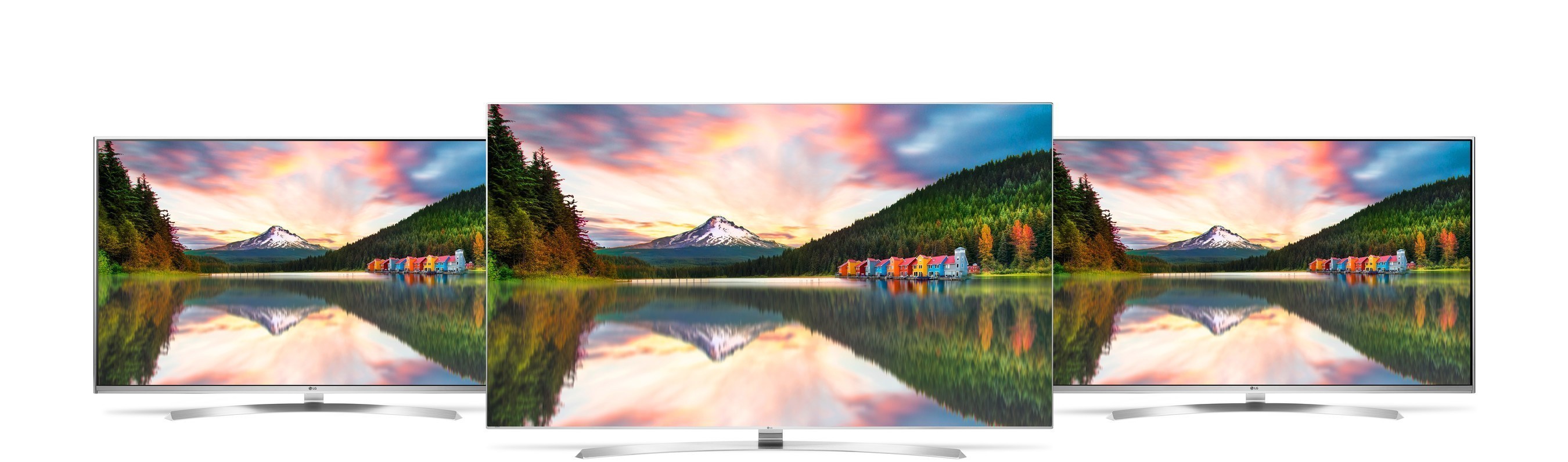 The LG SUPER UHD line for the U.S. boasts four series, including the UH9500, the UH8500 and the UH7700. The top-of-the-line UH9500, UH8500 and UH7700 LG SUPER UHD series boast an advanced IPS display with innovations such as True Black Panel and Contrast Maximizer for advanced picture quality at wide viewing angles.
