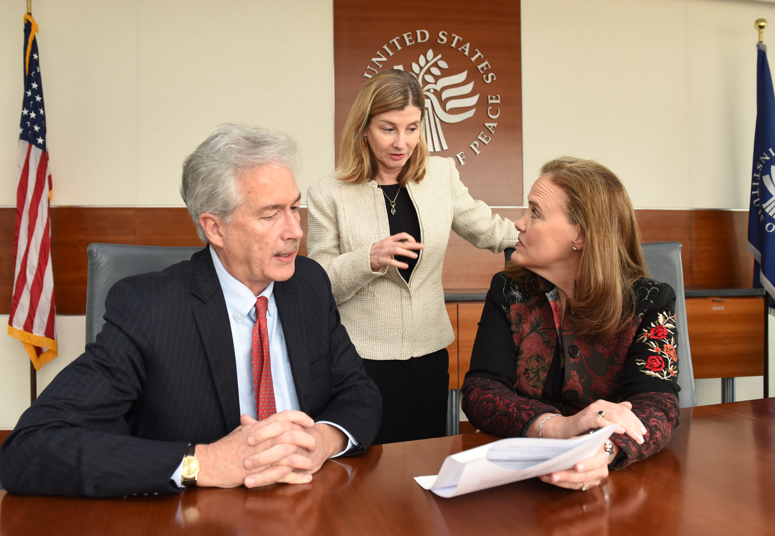 From L to R: Carnegie Endowment for International Peace President William J. Burns (former deputy secretary of state); U.S. Institute of Peace President Nancy Lindborg (former assistant administrator for the Bureau for Democracy, Conflict and Humanitarian Assistance at the U.S. Agency for International Development); and Center for a New American Security CEO Michele Flournoy (former undersecretary of defense for policy) launched the Study Group on Fragility today.
