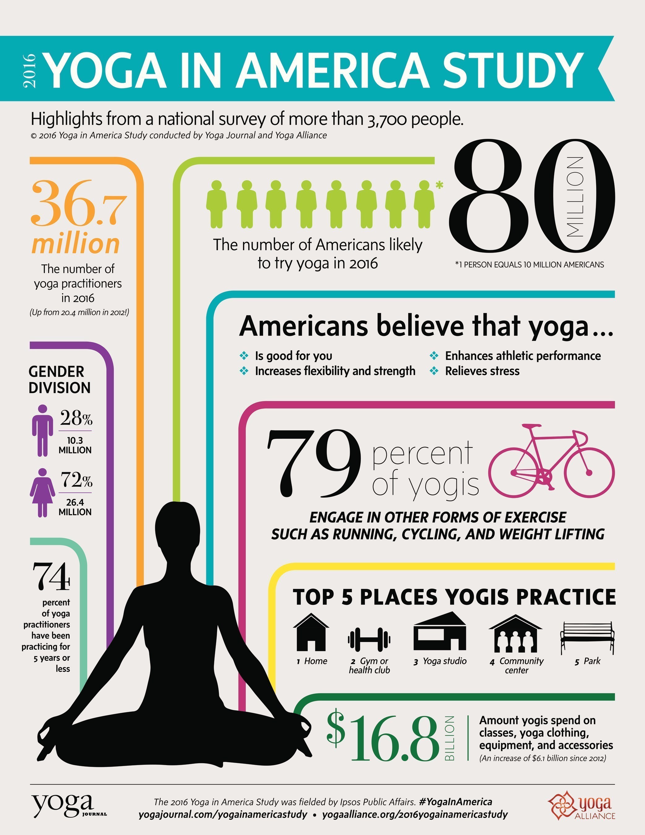 2016 Yoga in America Study Conducted by Yoga Journal and Yoga Alliance