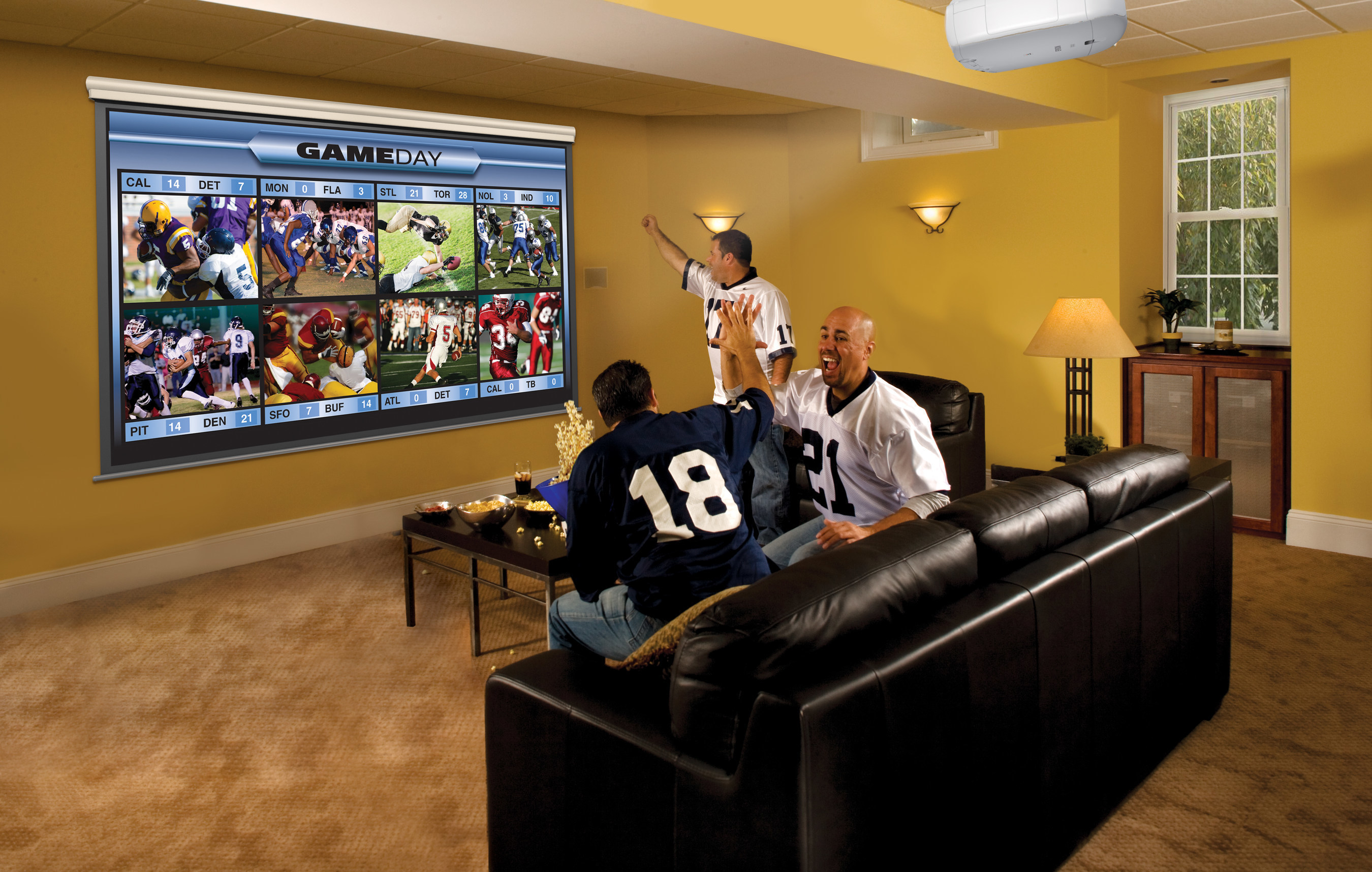 Experience the Big Game with ultra-bright big screen entertainment with the Epson Home Cinema 1440