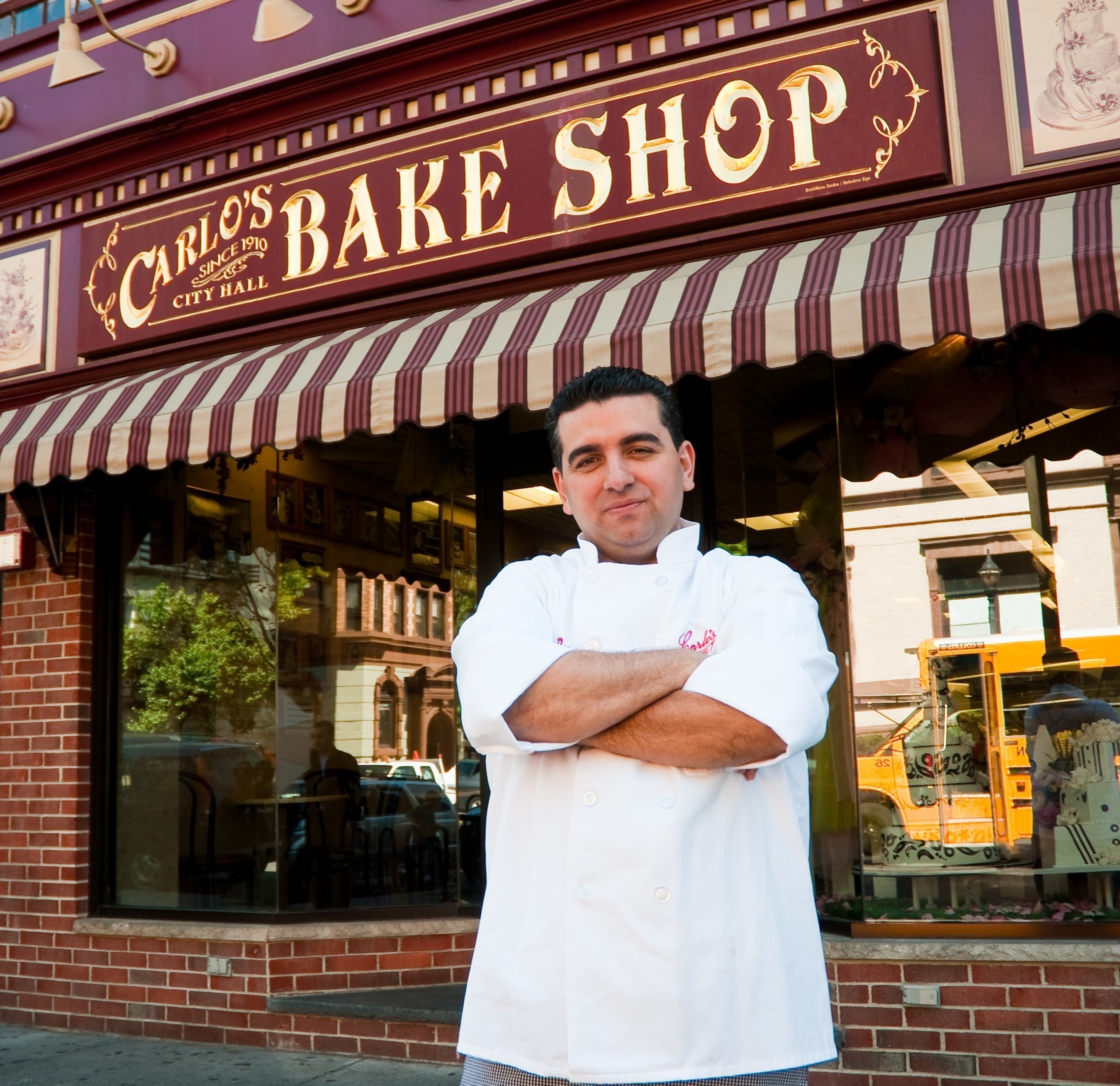 Cake Boss Buddy Valastro outside the flagship Carlo's Bakery location in Hoboken, NJ. The Carlo's Bakery at Preston Center in Dallas, Texas will be the successful family-owned business's thirteenth location. Other locations include Hoboken, Marlton, Morristown, Red Bank, Ridgewood, and Westfield, NJ; Las Vegas, NV; Uncasville, CT at Mohegan Sun; New York, and Westbury, NY; and, on Norwegian Cruise Lines.