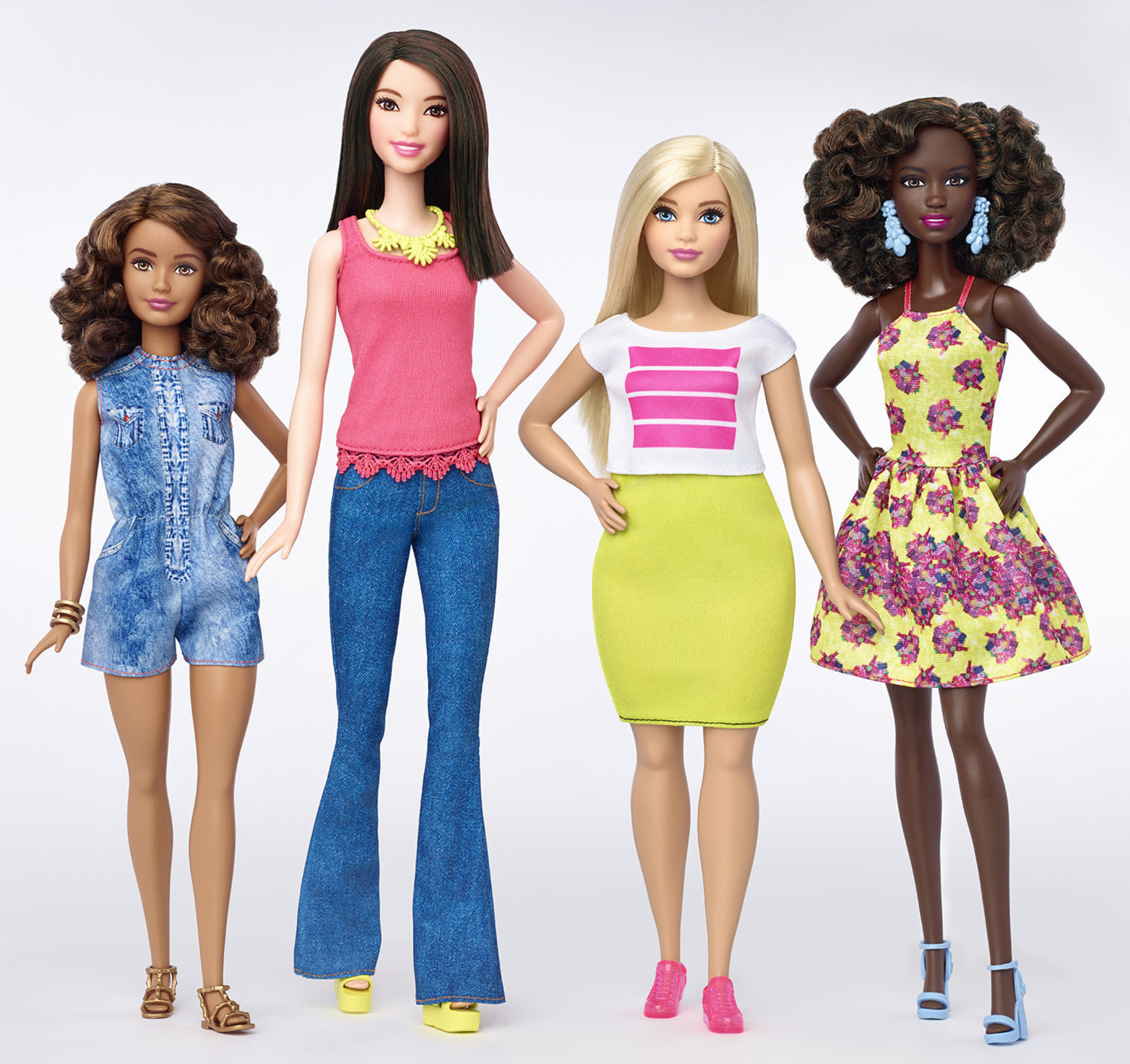 Today, Barbie announced the expansion of its Fashionistas doll line to include three body types - tall, curvy and petite - and a variety of skin tones, hair styles and outfits. With these additions, girls everywhere will have infinitely more ways to play out their stories and spark their imaginations through Barbie.