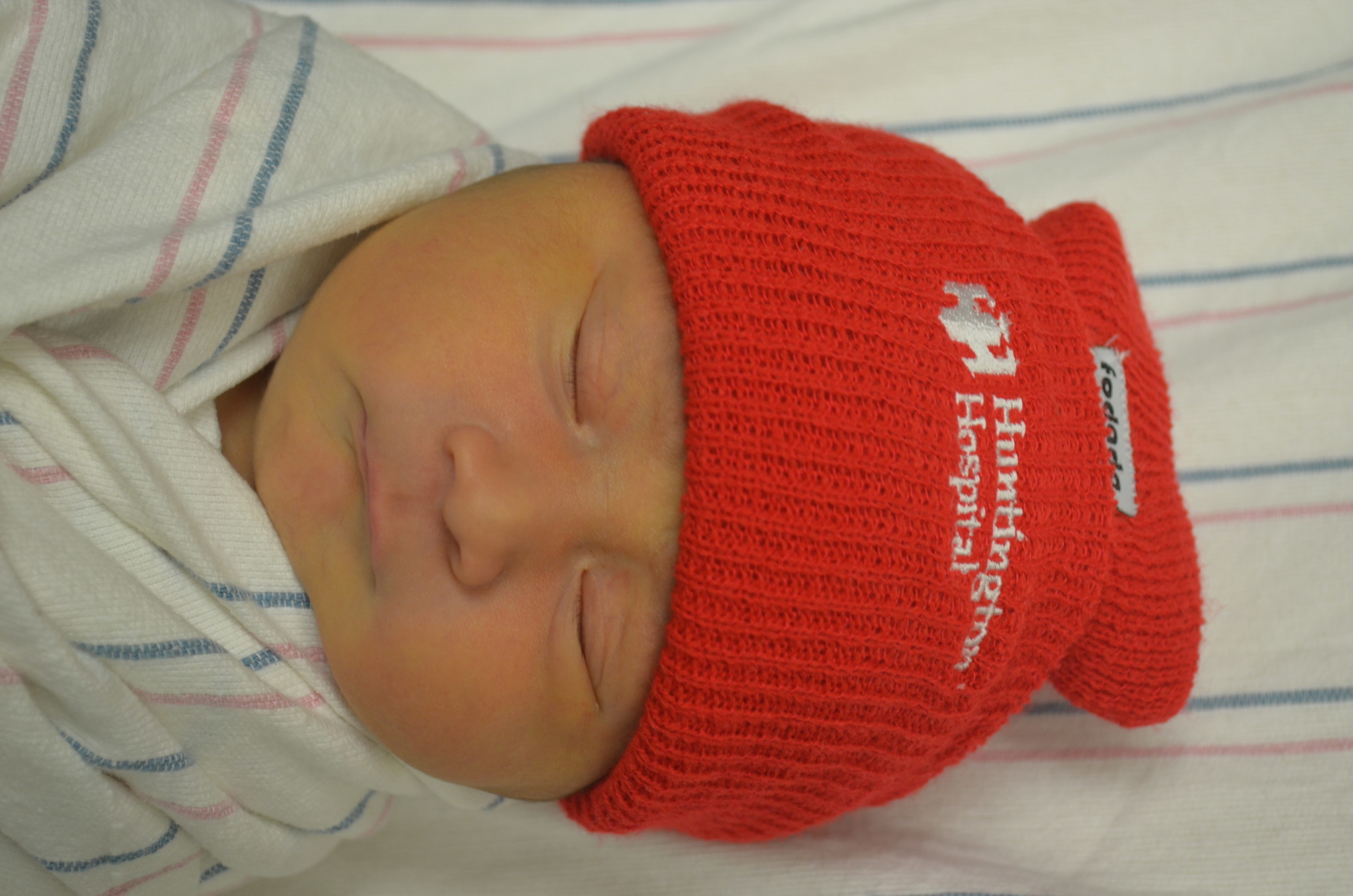 At Huntington Hospital, all babies born during February receive red beanies, bringing awareness to heart disease in women.