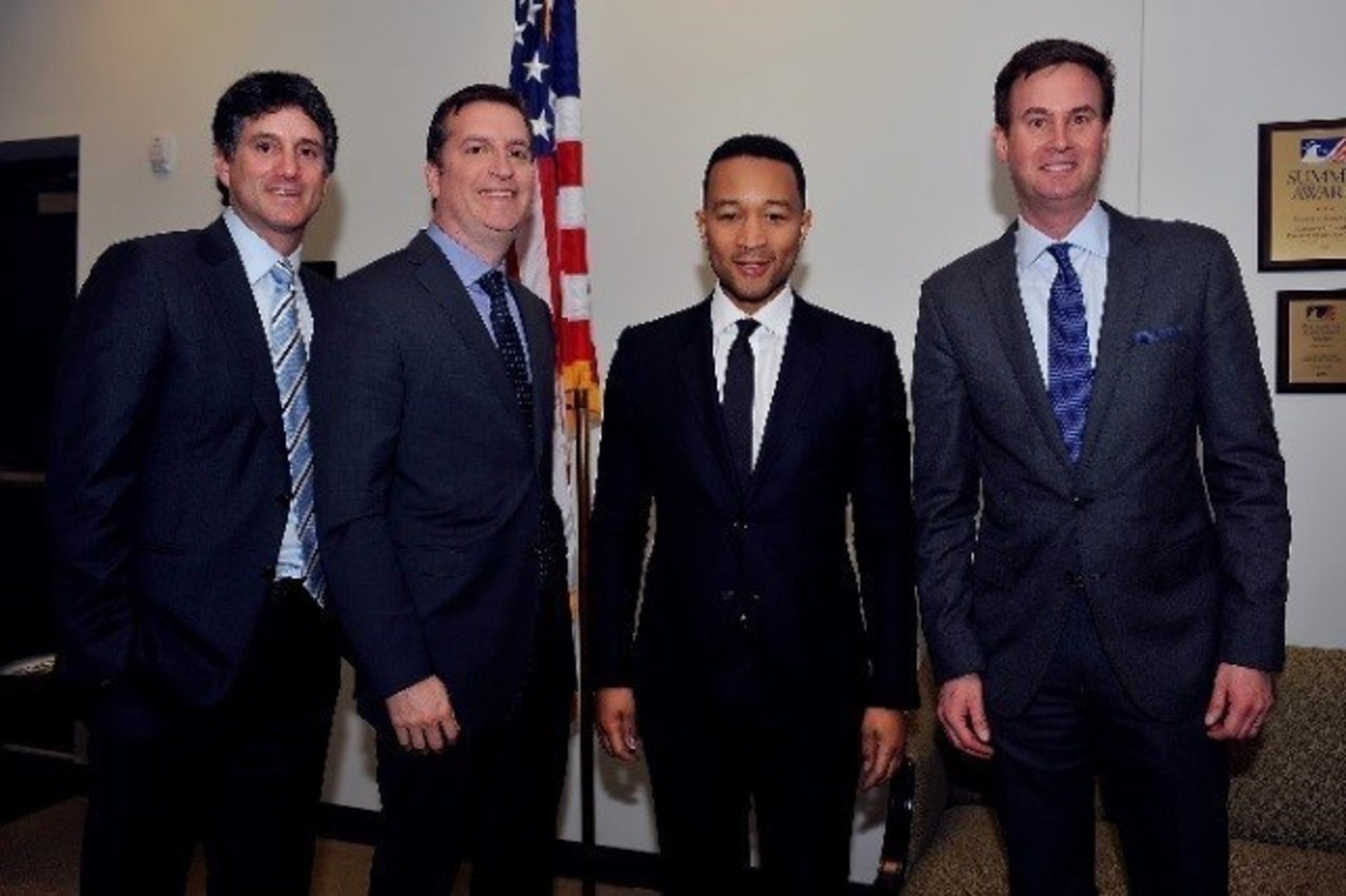 Jamie Erlicht (President, U.S. Programming and Production, Sony Pictures Television), Matt Cherniss (President and General Manager, WGN America), executive producer John Legend and Zack Van Amburg (President, U.S. Programming and Production, Sony Pictures Television)