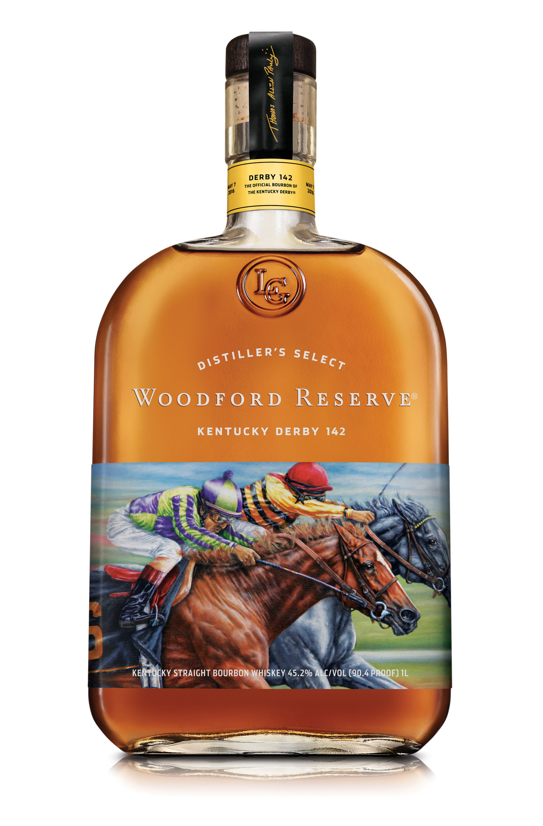 Woodford Reserve(R), the Official Bourbon of the Kentucky Derby(R), is honoring this year's "Run for the Roses"(TM) with the release of its 2016 Kentucky Derby commemorative bottle.  This year's limited-edition Woodford Reserve Kentucky Derby bottle features artwork from award-winning equine artist Thomas Allen Pauly.