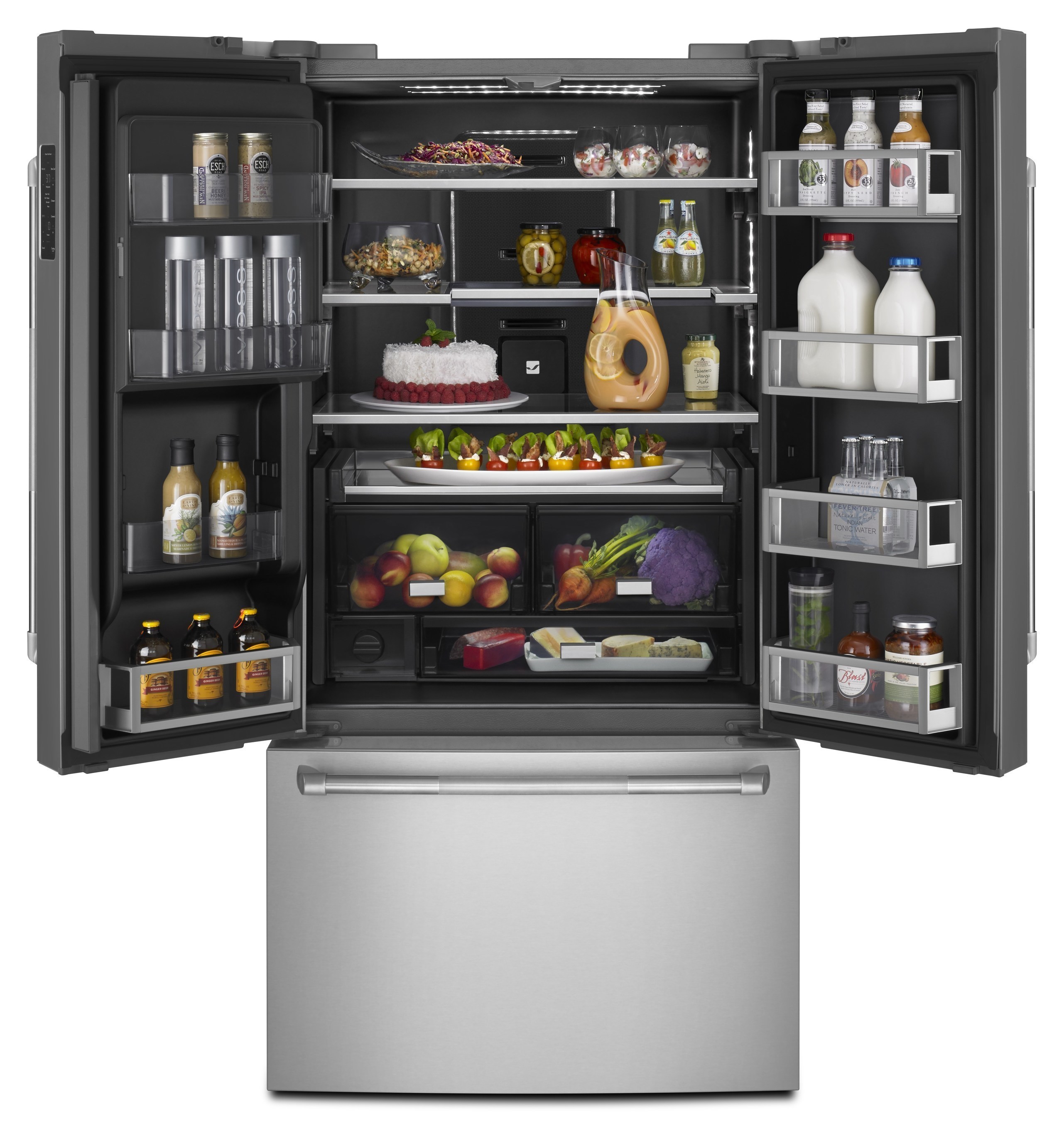 The brand's first Wi-Fi connected refrigerator with Obsidian interior