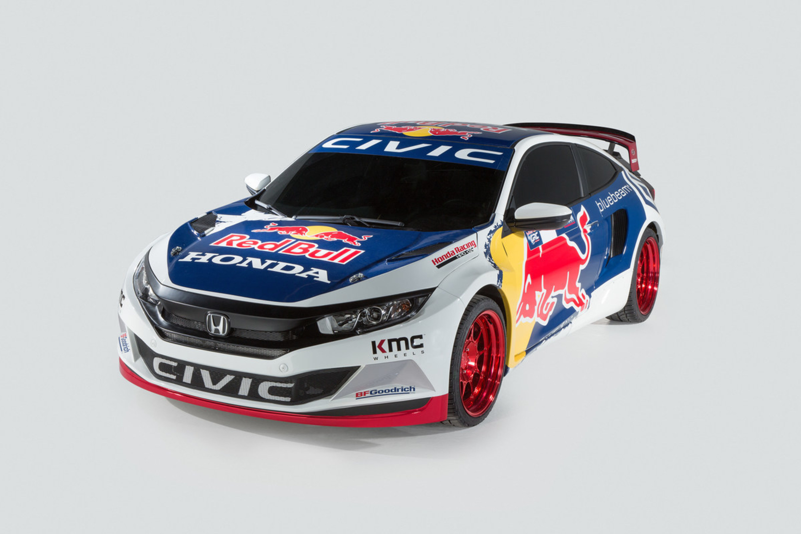 Debut of racing livery for new Civic Coupe Red Bull Global Rallcross racecar in New York
