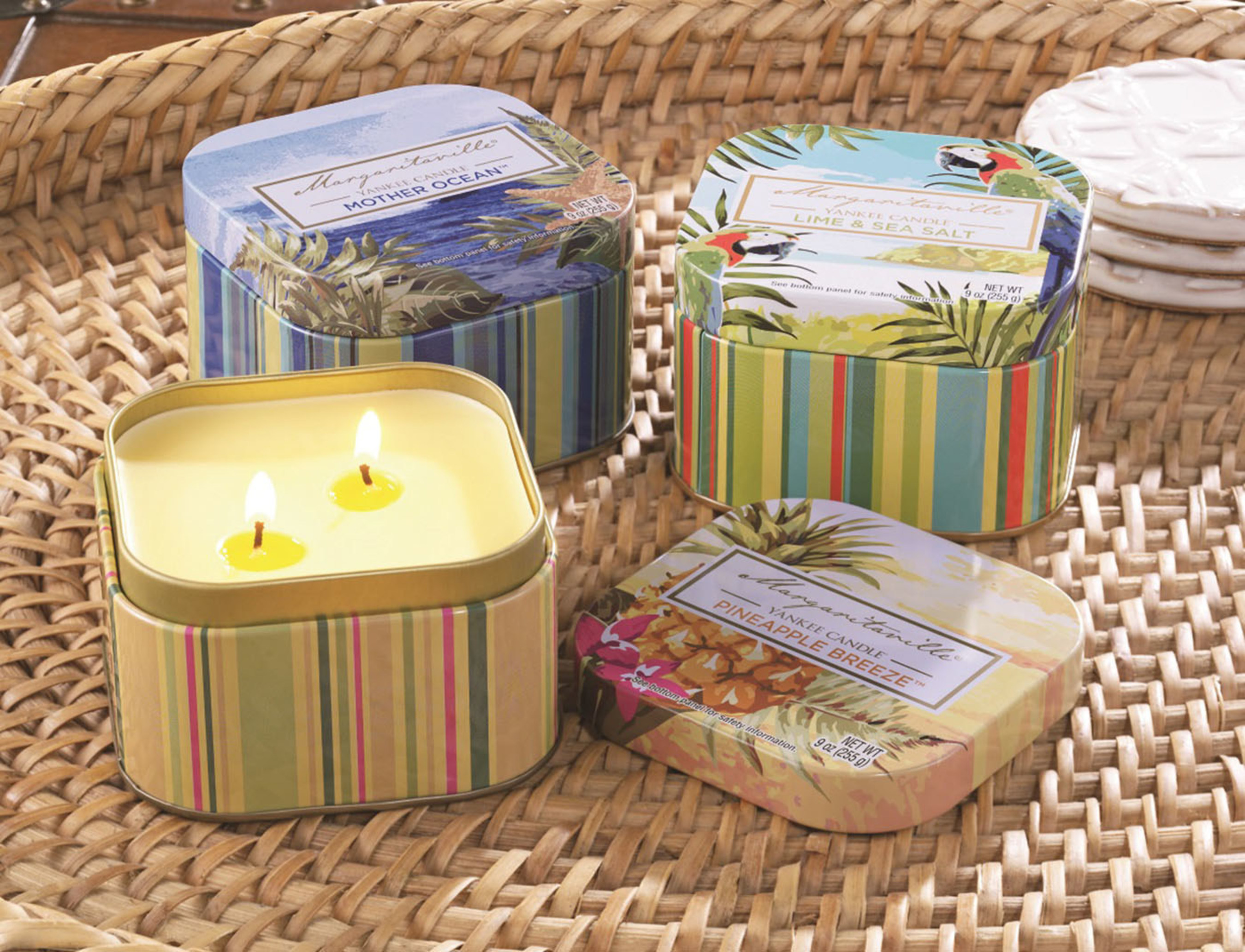 Yankee Candle's Margaritaville(R) Collection transports fans to paradise with four new tropical fragrances inspired by iconic Jimmy Buffett lyrics.