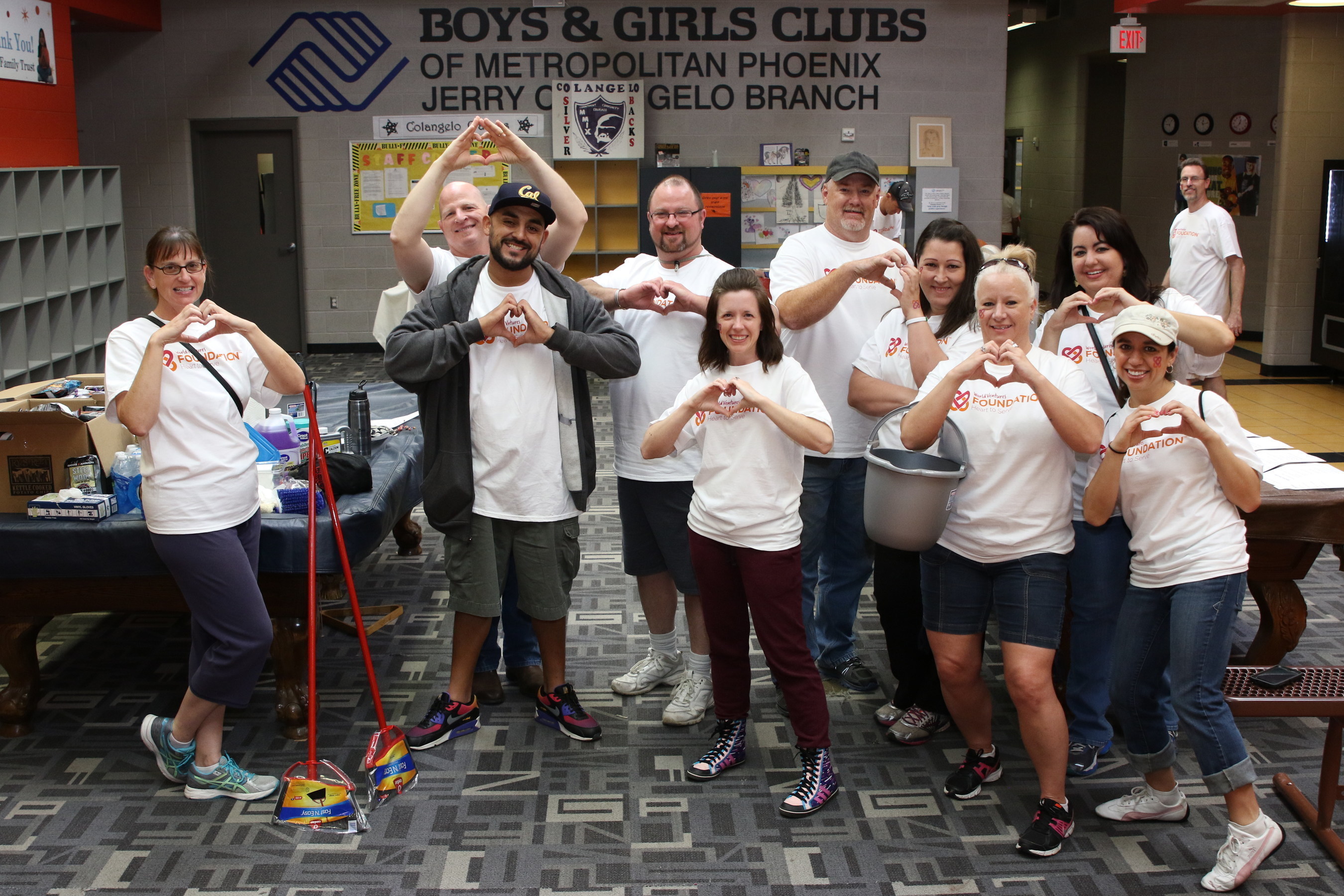 WorldVentures Representatives volunteer at Phoenix Metro area Boys & Girls Clubs on April 4, 2016.
