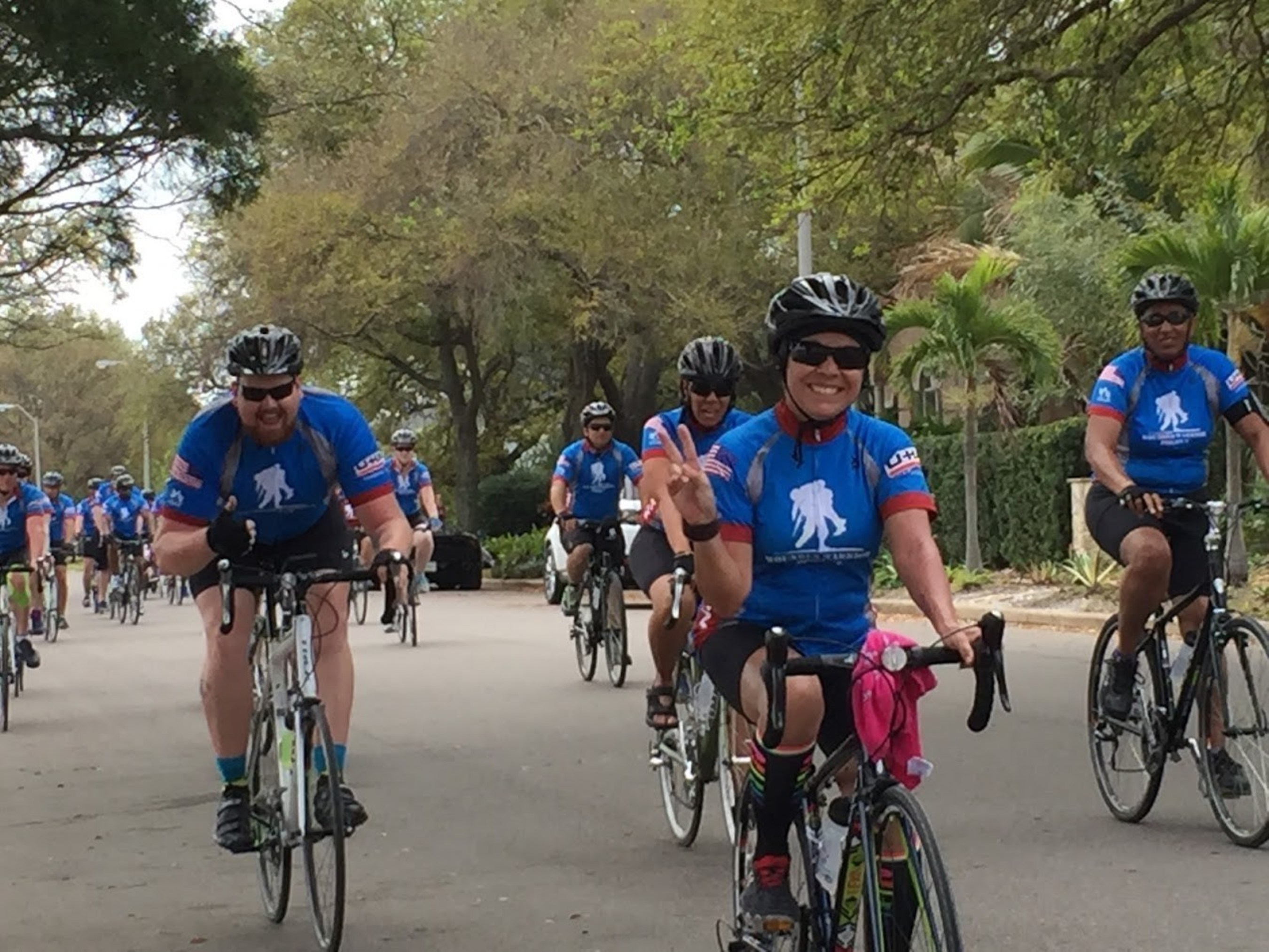Wounded Warrior Project Alumni taking part in a Soldier Ride event.