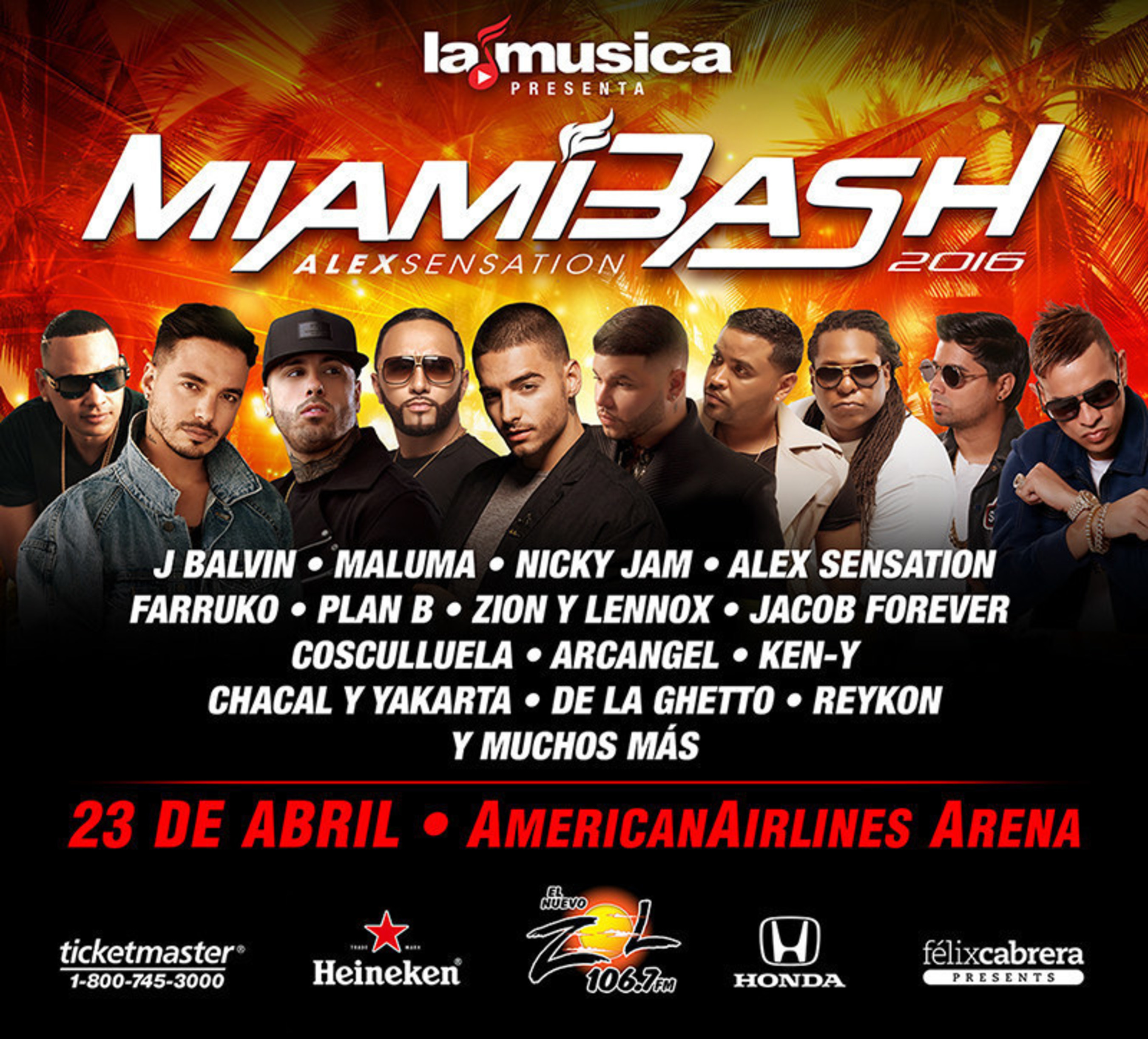 Alex Sensation MiamiBash 2016 el concierto más importante de la música