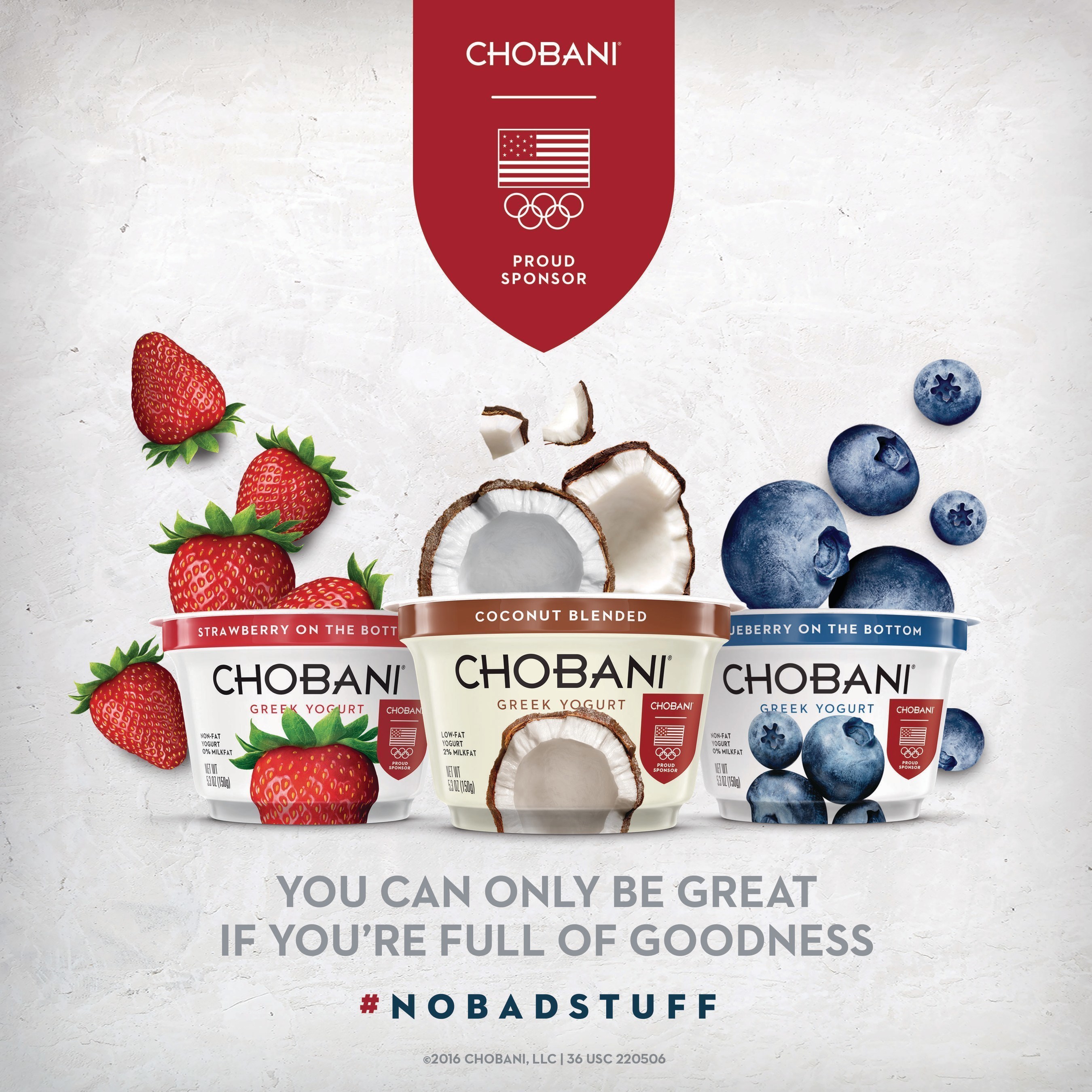 Chobani ad creative will adorn the tagline, "you can only be great if you're full of goodness," a direct quote and practiced mantra of Chobani founder and CEO, Hamdi Ulukaya.