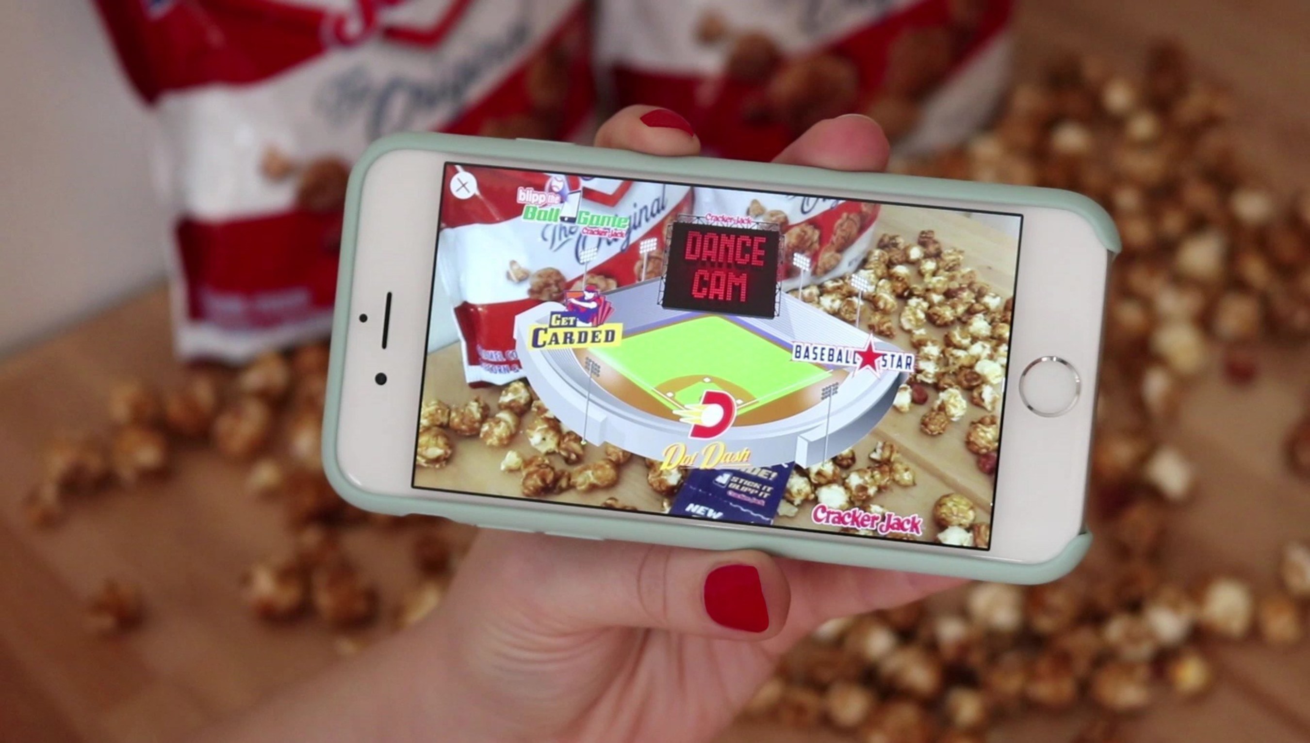 The new Prize Inside mobile experience brings the ballpark to life with four-baseball themed games: Dot Dash, Dance Cam, Get Carded and Baseball Star.