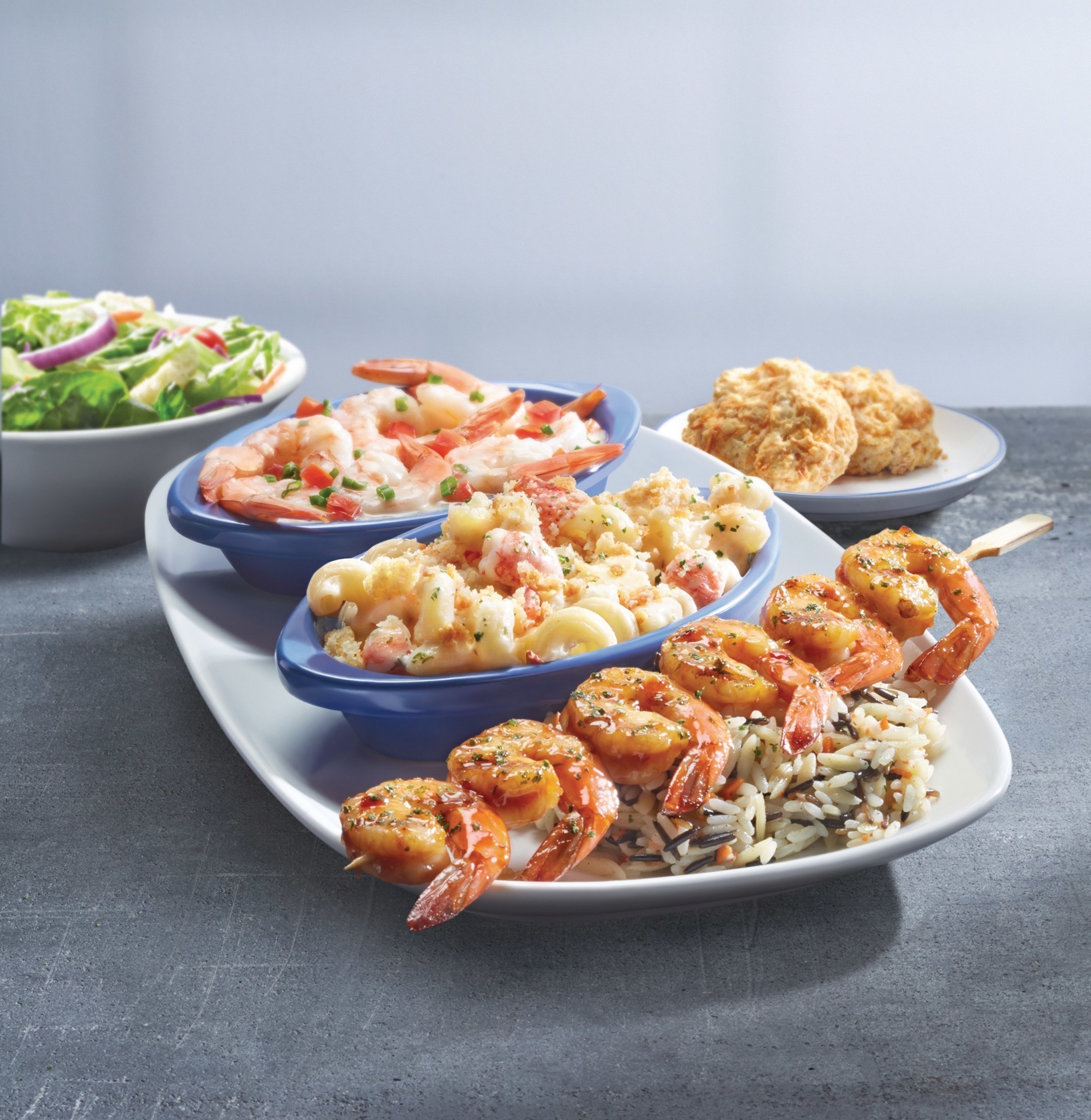 Red Lobster's Create Your Own Seafood Trio event lets guests mix and match flavors and preparations to build the perfect plate, like the NEW! Wood-Grilled Spicy Tennessee Bourbon Shrimp, Baked Lobster Alfredo and Lemon Garlic Butter Shrimp.